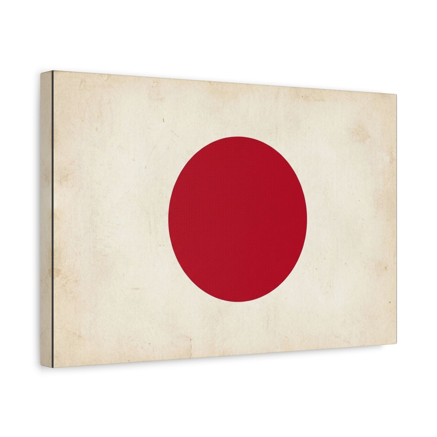 Japan Flag Canvas Wall Art - Minimalist Red Sun Graphic Print, Vintage Neutral Background - Matte Cotton Artwork - Modern Living Room Wall Decor, Office Art, Dorm Accent - Bedroom Home Decoration