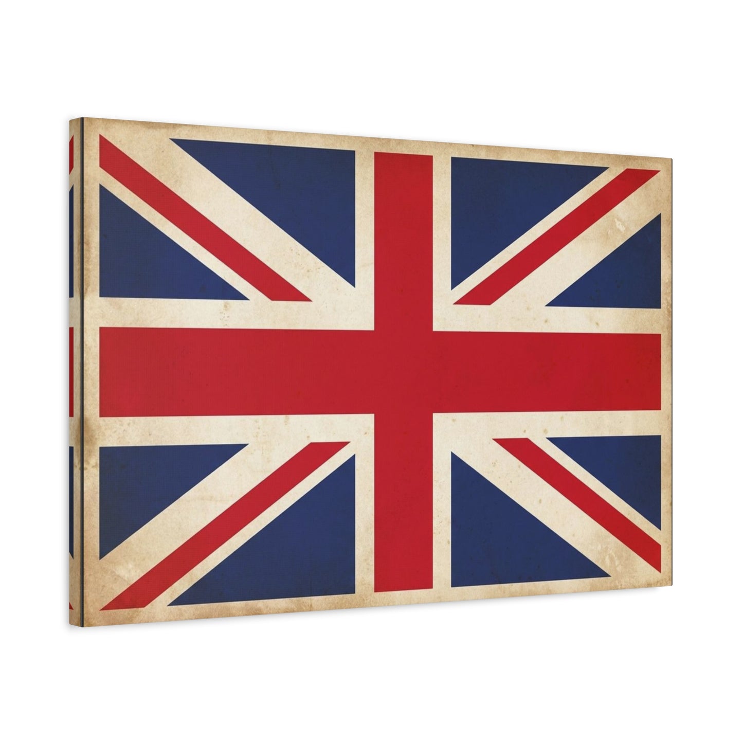 Vintage Union Jack Canvas Wall Art - Distressed British Flag Print, Retro Patriotic Decor - Matte Cotton Canvas - Traditional Style, Living Room Home Decoration, Office Accent - Living Room Wall Decor