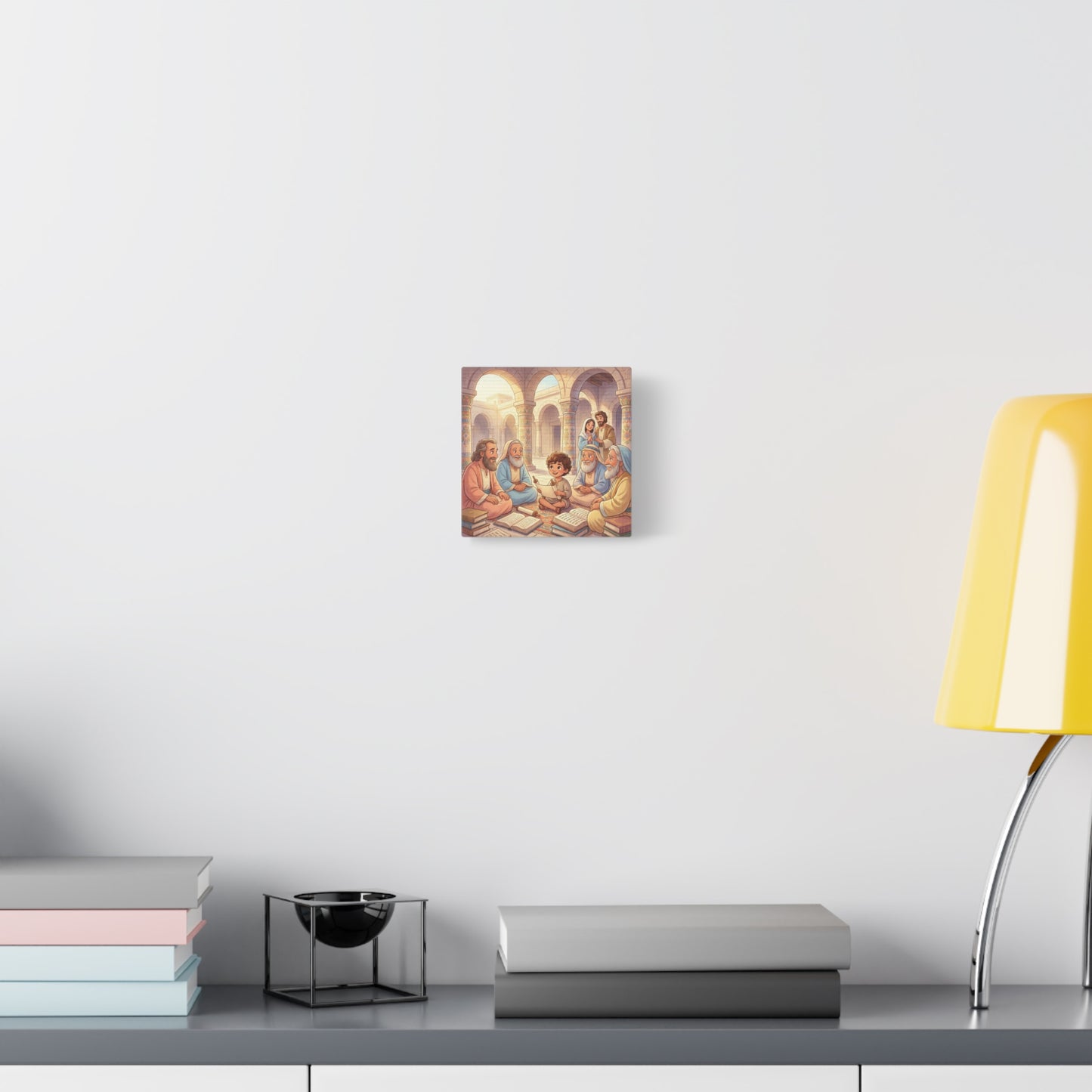 Young Jesus Teaching In Temple Canvas Wall Art - Biblical Child Scripture Scene, Cotton Print - Traditional Religious Decor For Nursery, Bedroom, Sunday School, Living Room Home Accent - Ready to Hang