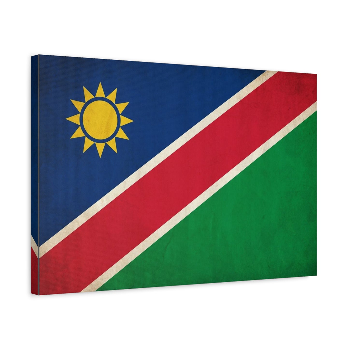 Namibia Flag Canvas Wall Art - Vintage National Pride Decor, Sun Emblem Tricolor Print - Traditional Patriotic Style - Living Room Wall Decor - Bedroom Home Decoration - Bedroom Home Decoration