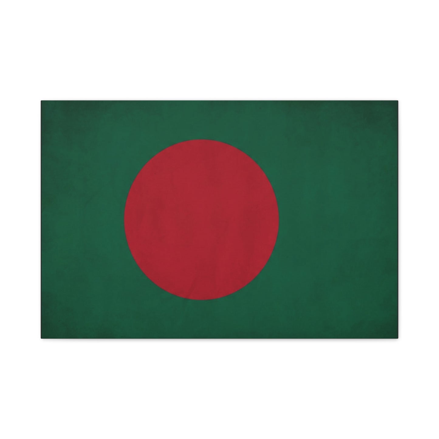 Bangladesh Flag Canvas Wall Art - Red Circle On Green National Flag Print - Minimalist Patriotic Decor - Living Room Wall Decor, Bedroom Home Decoration, Office Art - Bedroom Home Decoration