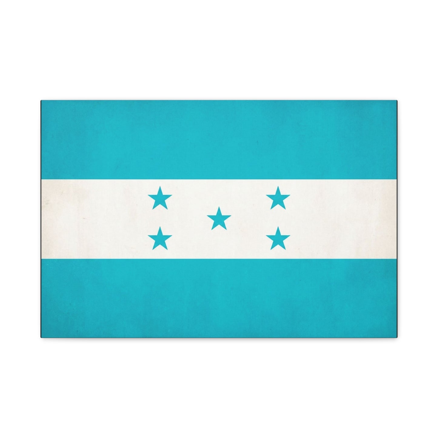 Honduras Flag Canvas Wall Art - Blue And White Five Star National Print - Minimalist Patriotic Decor - Cotton Canvas Style - Living Room Wall Decor, Office Art Accent - Bedroom Home Decoration