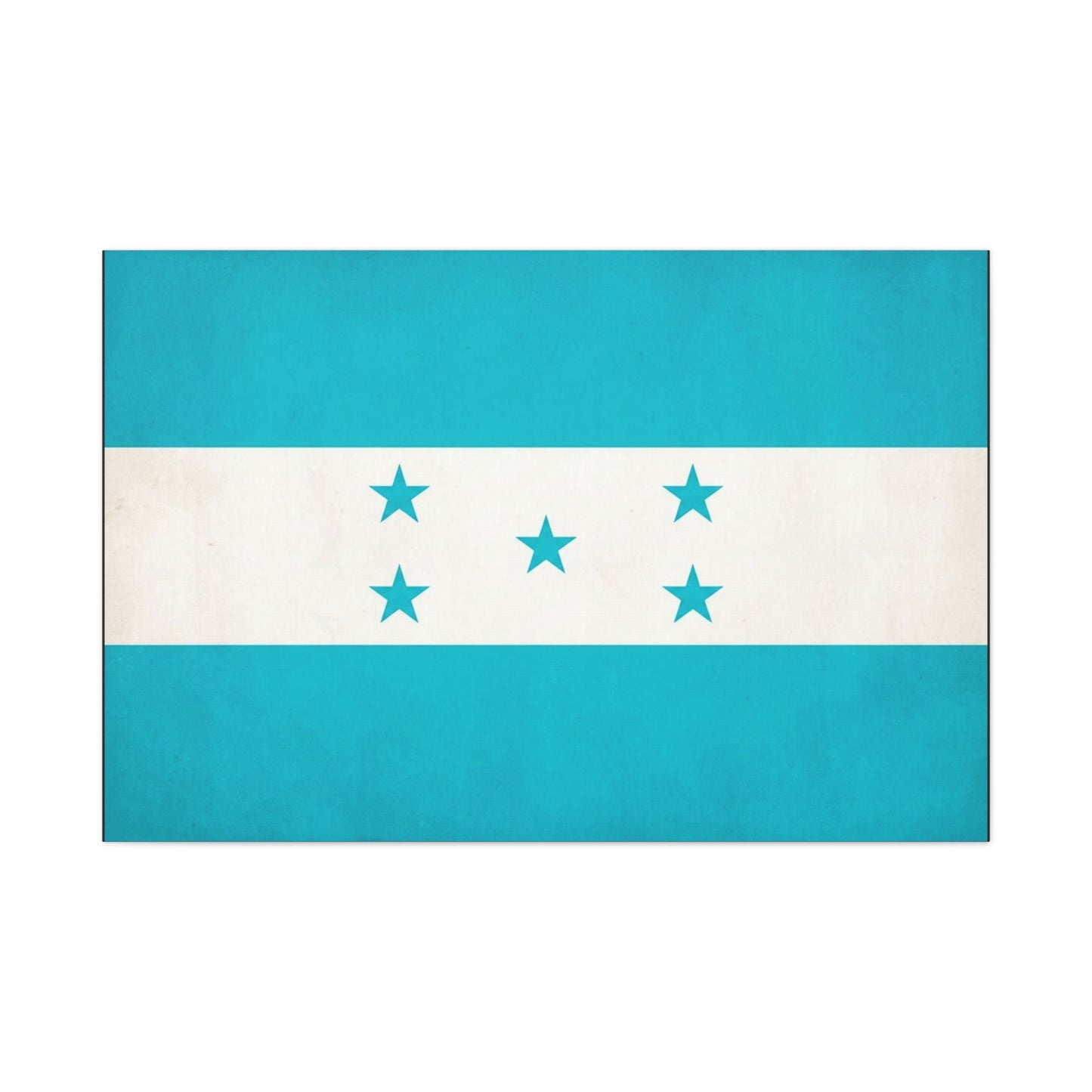 Honduras Flag Canvas Wall Art - Blue And White Five Star National Print - Minimalist Patriotic Decor - Cotton Canvas Style - Living Room Wall Decor, Office Art Accent - Bedroom Home Decoration