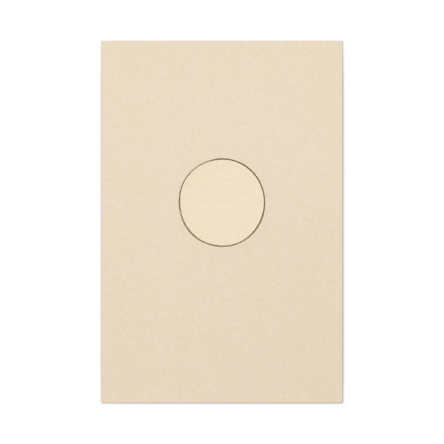 Minimalist Circle Canvas Wall Art - Neutral Geometric Line Print, Contemporary Beige Abstract Decor - Modern Bedroom Home Decoration, Living Room Wall Decor, Office Accent - Bedroom Home Decoration