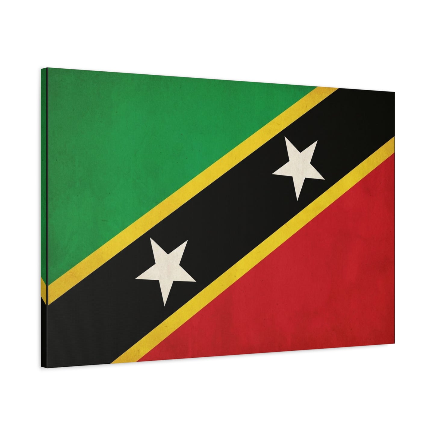 Saint Kitts And Nevis Flag Canvas Wall Art - Caribbean Pride Decor, Vintage National Banner Print - Bold Graphic Style, Living Room Wall Decor, Bedroom Home Decoration - Bedroom Home Decoration