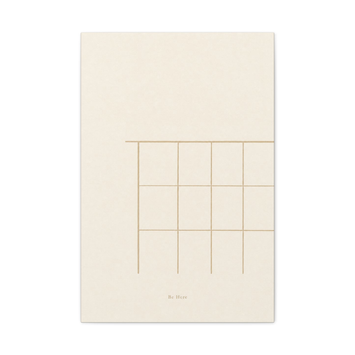 "Be Here" Minimalist Line Canvas Wall Art - Neutral Geometric Abstract Print, Japandi Modern Home Decor - Calm Bedroom Decoration, Living Room Accent, Meditation Space Artwork - Living Room Wall Decor
