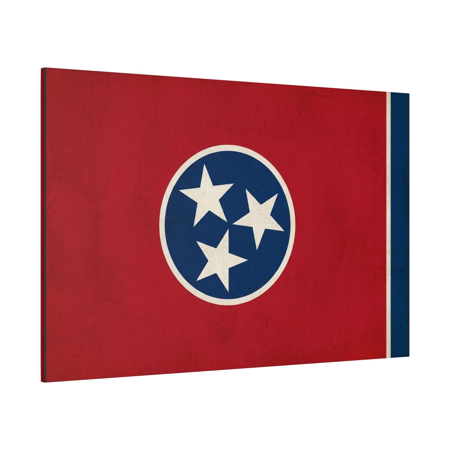 Tennessee State Flag Canvas Wall Art - Vintage Red Blue Tri Star Print - Patriotic Rustic Decor - Living Room Wall Decor, Office Accent - Bedroom Home Decoration - Bedroom Home Decoration