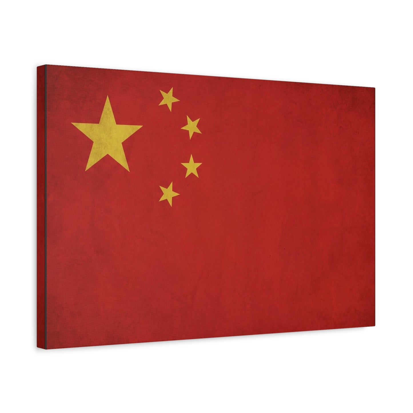 China Flag Canvas Wall Art - Red And Yellow Five Star National Banner Print - Vintage Patriotic Style, Living Room Wall Decor, Bedroom Home Decoration, Office Art Accent - Bedroom Home Decoration