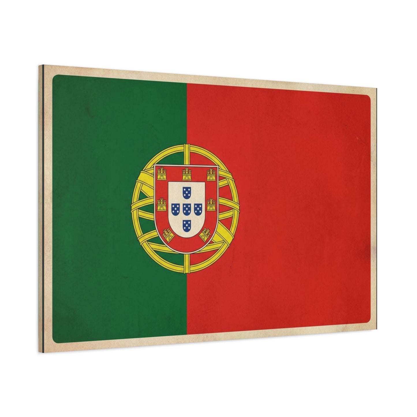 Portugal Flag Canvas Wall Art - Vintage Portuguese Flag Print, Heritage Decor - Matte Cotton Artwork - Traditional Style, Living Room Decoration - Living Room Wall Decor - Bedroom Home Decoration