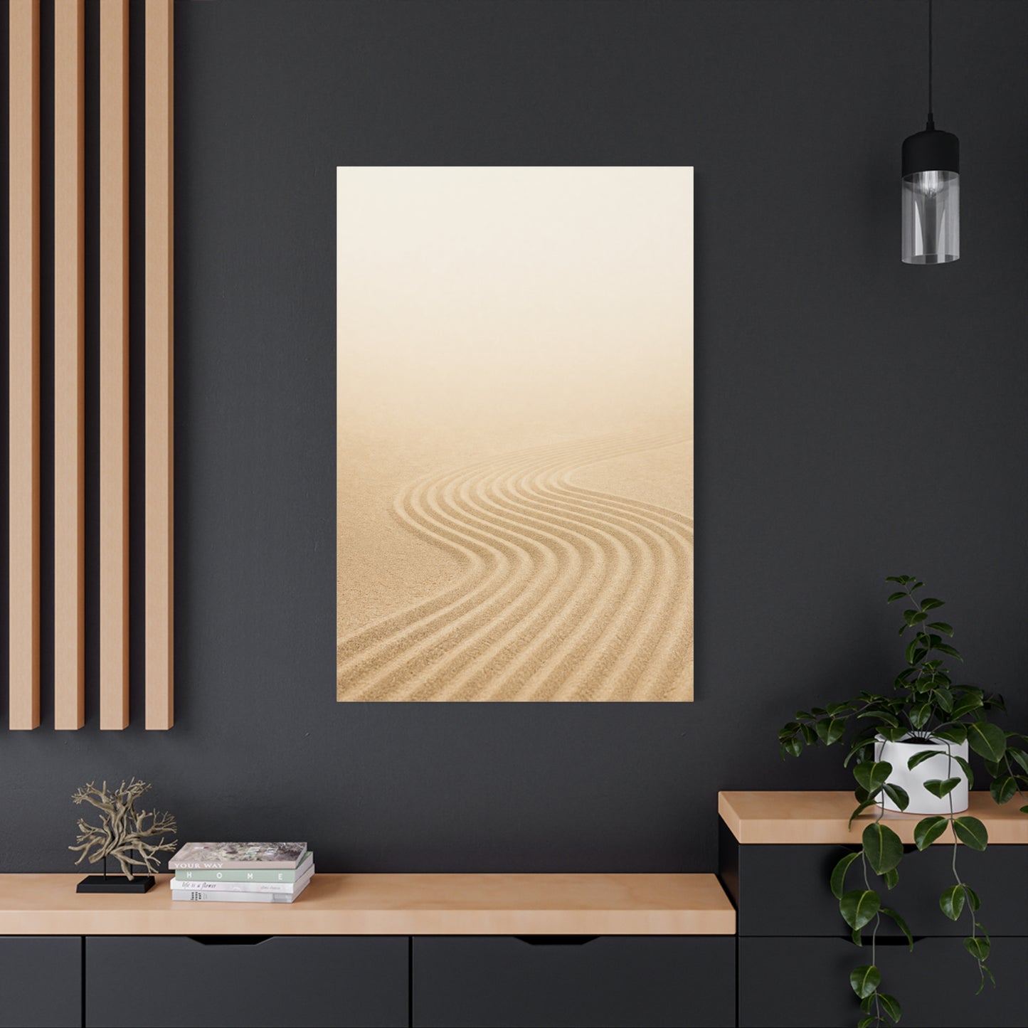Minimalist Desert Sand Dune Canvas Wall Art - Neutral Landscape Print, Contemporary Zen Decor, Matte Cotton Artwork For Bedroom, Living Room, Meditation Space, Modern Home Accent - Office Wall Art