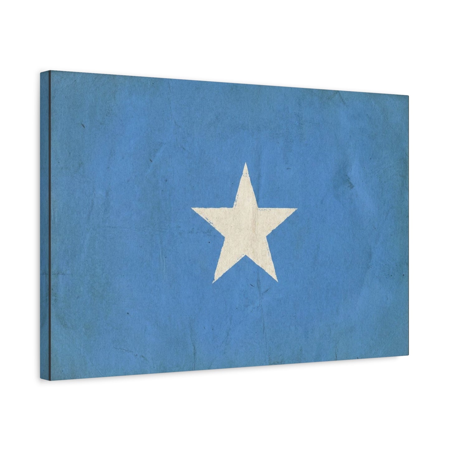 Somalia Flag Canvas Wall Art - Blue White Star Country Print, Vintage Minimalist Decor - Patriotic Artwork For Living Room, Office Wall Decor, Bedroom Home Decoration - Bedroom Home Decoration