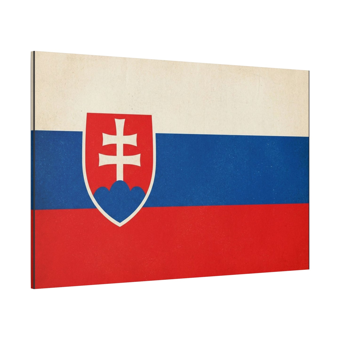 Slovakia Flag Canvas Wall Art - Vintage Slovak Republic Banner Print, Patriotic Heritage Decor - Minimalist National Color Design - Living Room Wall Decor - Bedroom Home Decoration - Ready to Hang