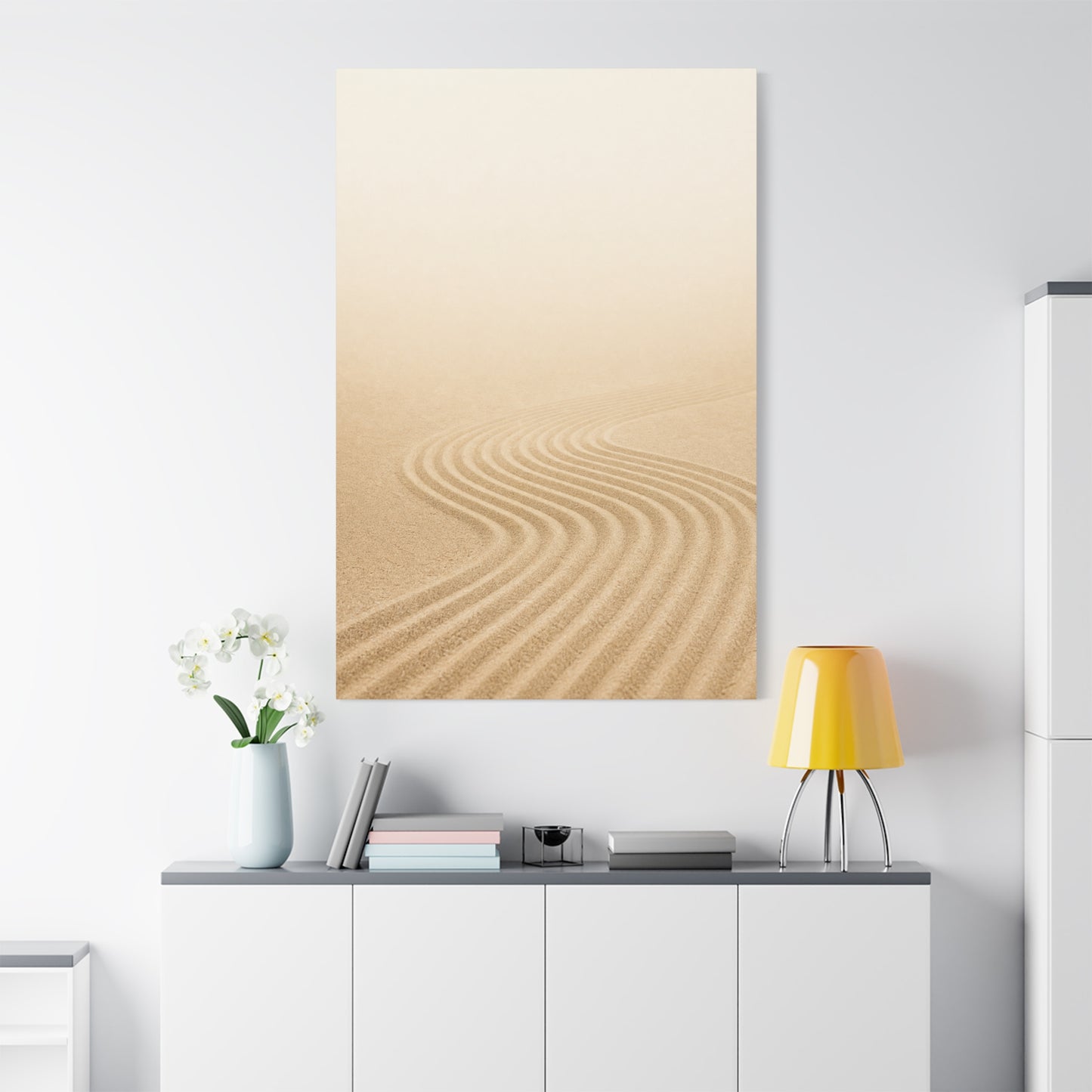 Minimalist Desert Sand Dune Canvas Wall Art - Neutral Landscape Print, Contemporary Zen Decor, Matte Cotton Artwork For Bedroom, Living Room, Meditation Space, Modern Home Accent - Office Wall Art