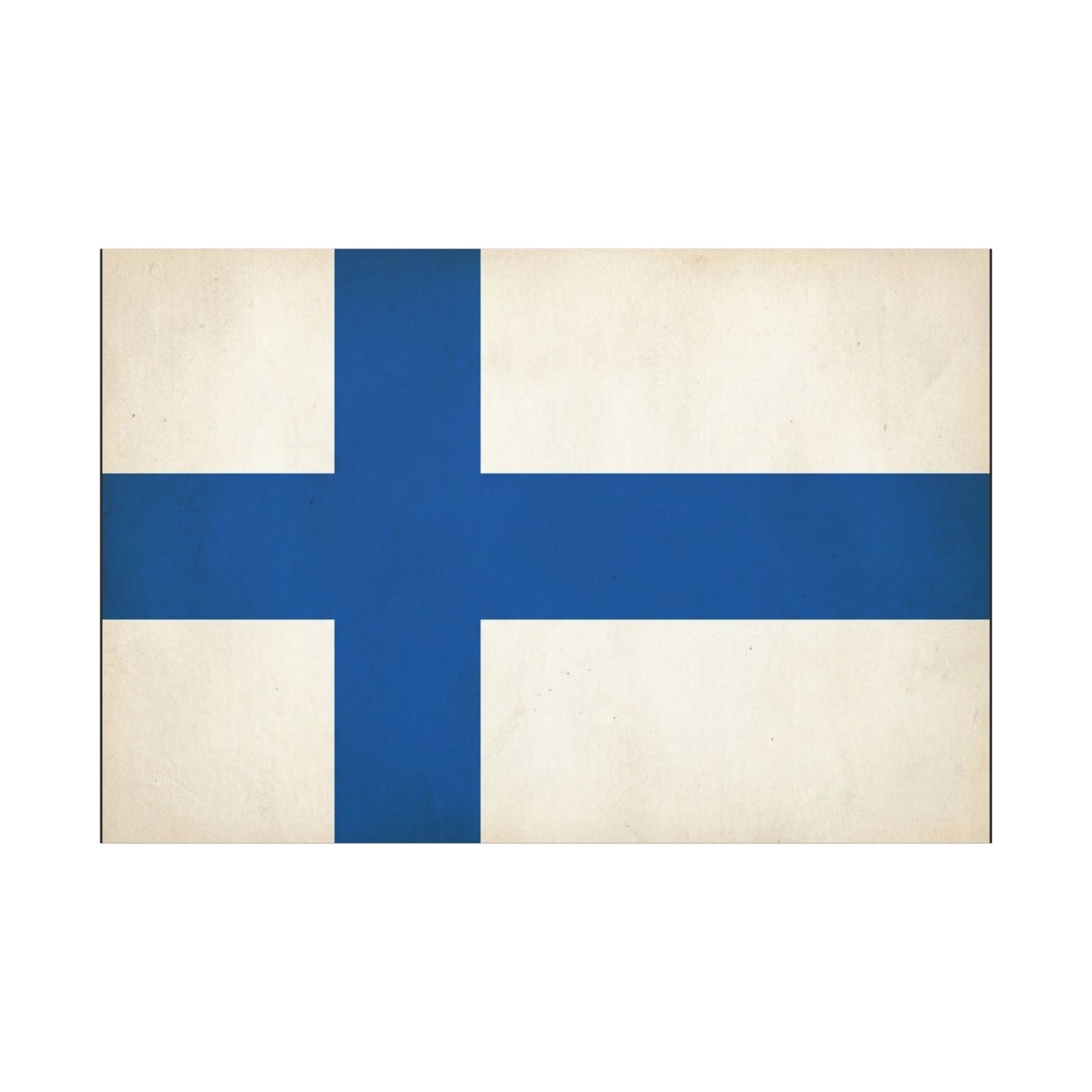 Finland Flag Canvas Wall Art - Blue Nordic Cross Finnish Country Print - Vintage Minimalist Patriotic Decor - Living Room Wall Decor, Bedroom Home Decoration, Office Art - Bedroom Home Decoration
