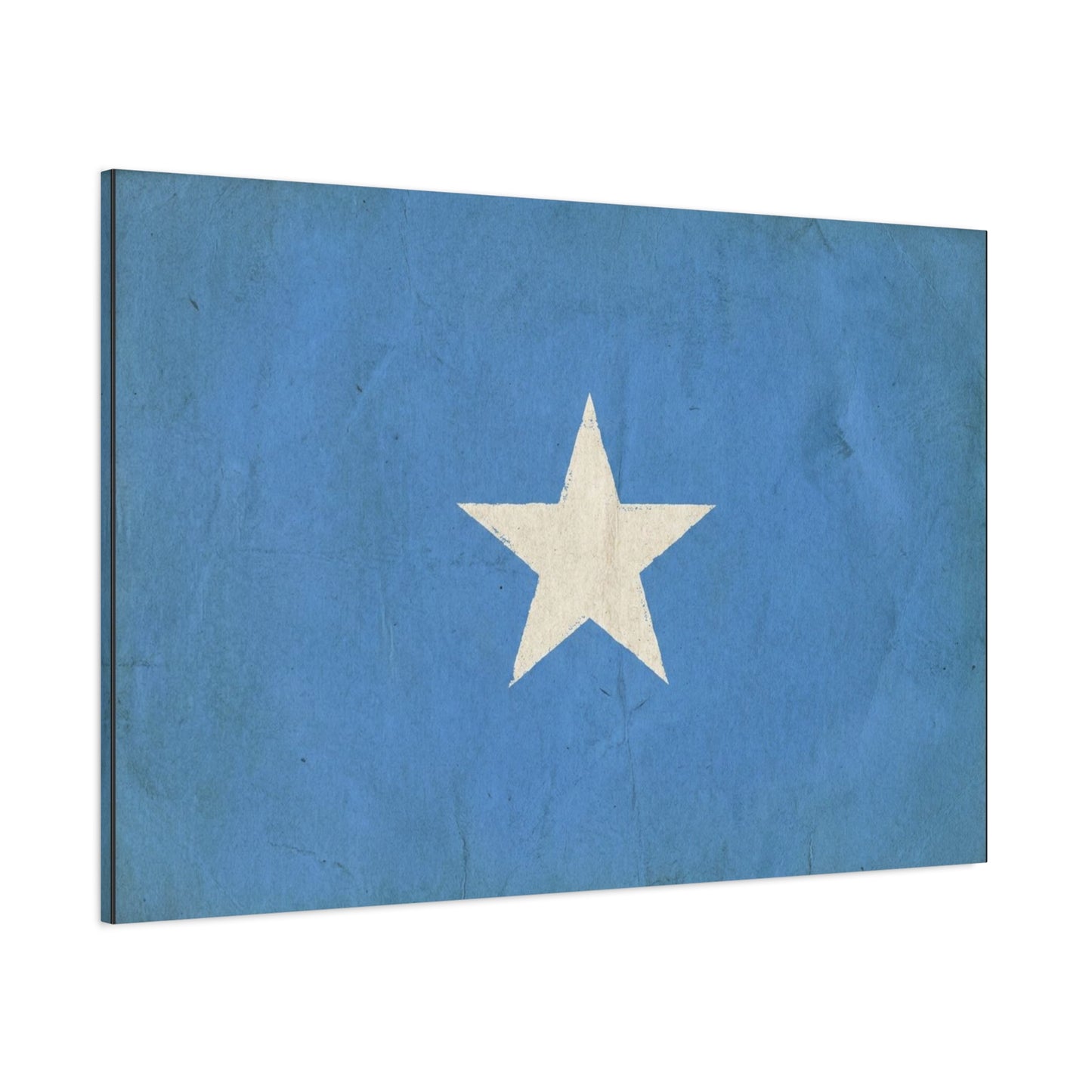 Somalia Flag Canvas Wall Art - Blue White Star Country Print, Vintage Minimalist Decor - Patriotic Artwork For Living Room, Office Wall Decor, Bedroom Home Decoration - Bedroom Home Decoration