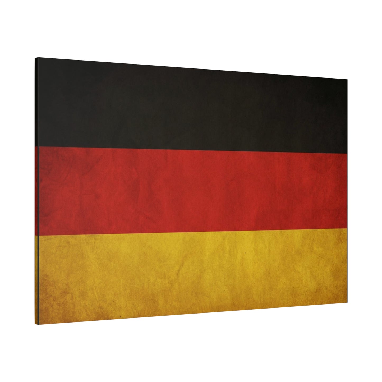 German Flag Canvas Wall Art - Vintage Germany Pride Decor, Black Red Gold Horizontal Banner Print - Rustic Textured Style, Living Room Wall Decor, Office Art - Bedroom Home Decoration - Ready to Hang