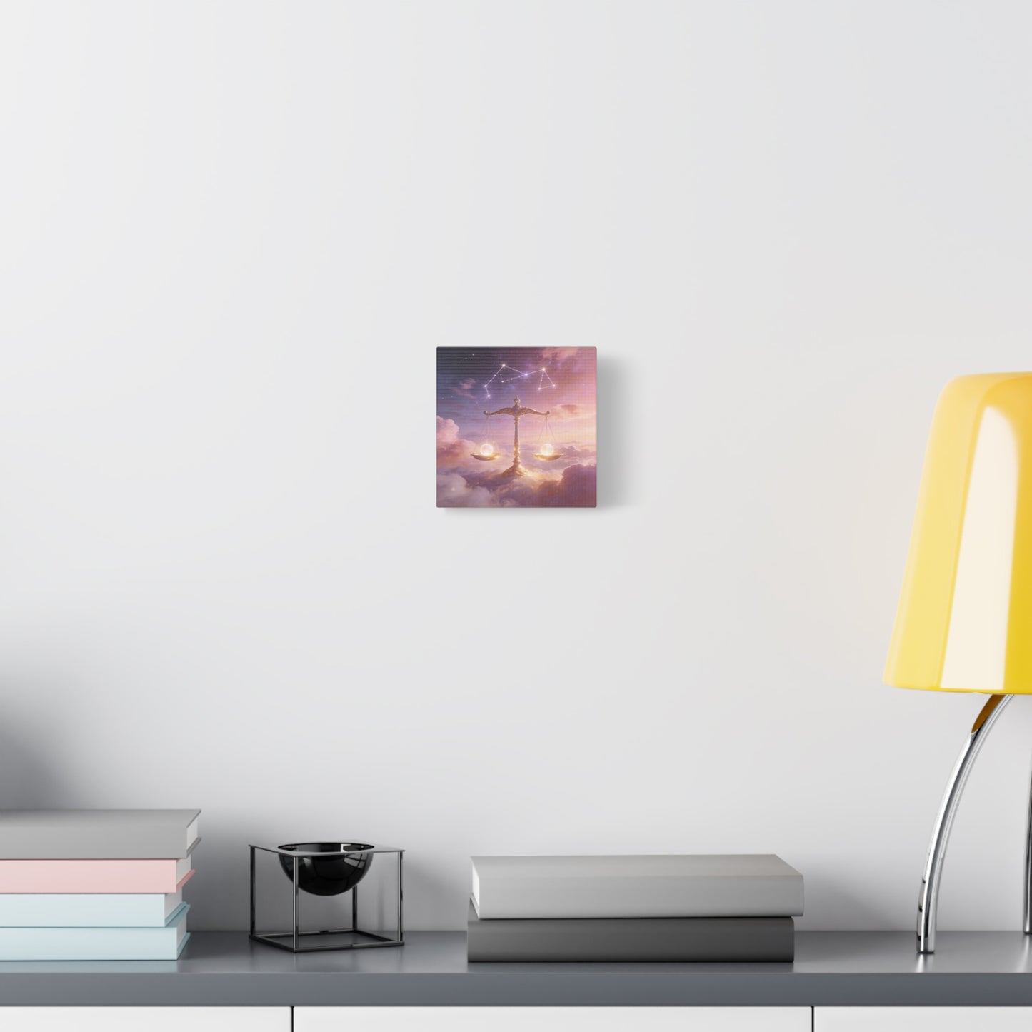 Libra Zodiac Canvas Wall Art - Celestial Scales, Pink Purple Sky, Astrology Decor - Dreamy Matte Canvas Print - Bedroom Wall Decor, Meditation Space Accent, Office Art - Bedroom Home Decoration