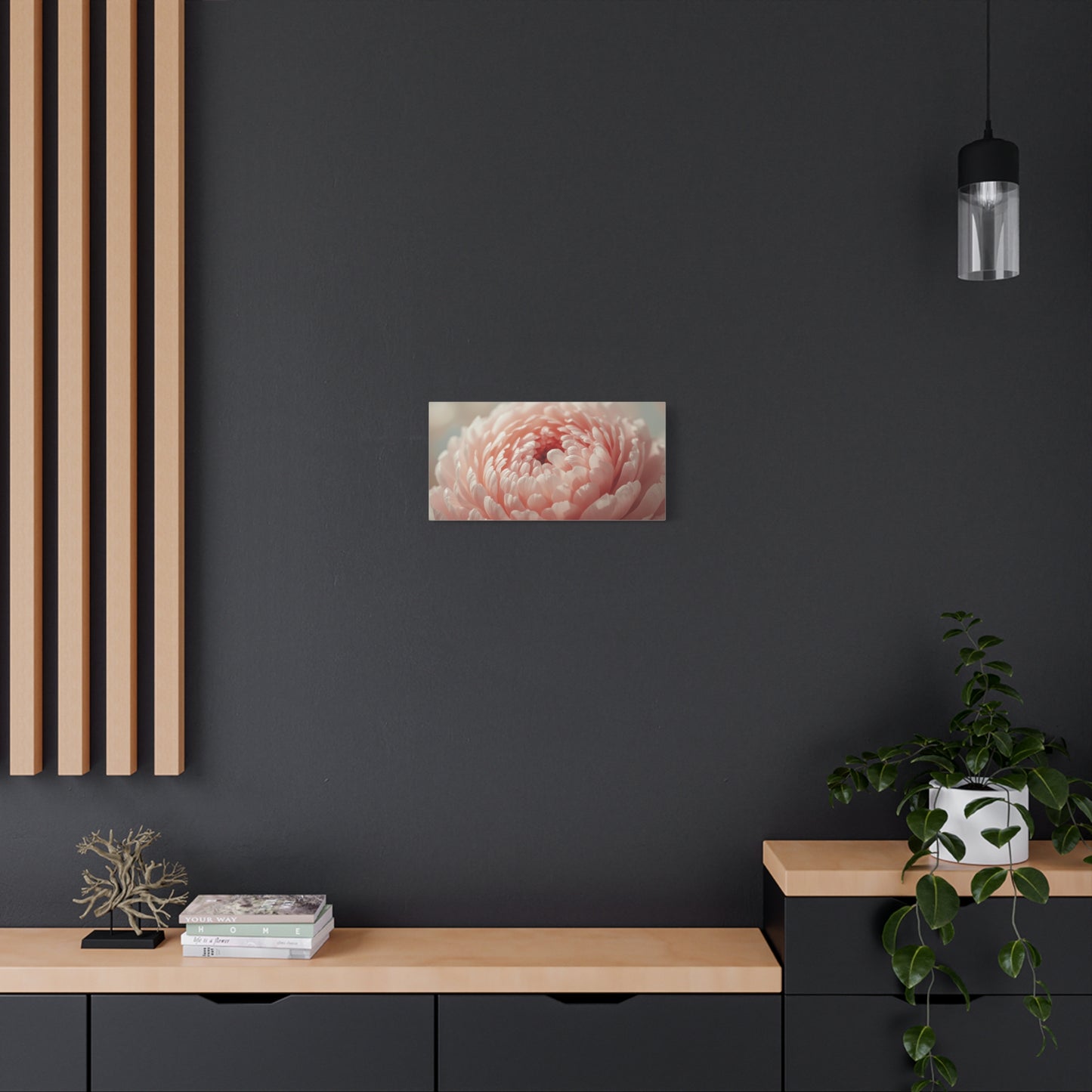 Blush Pink Peony Canvas Wall Art - Soft Floral Close Up, Botanical Home Decoration - Matte Cotton Print, Romantic Traditional Style - Bedroom Wall Decor, Living Room Accent - Bedroom Home Decoration