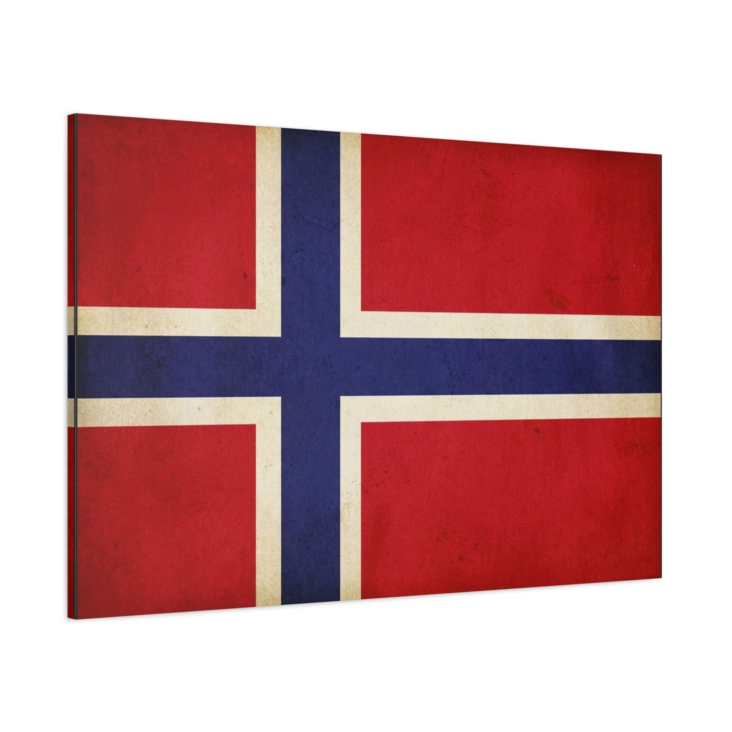 Iceland Flag Canvas Wall Art - Vintage Nordic Country Banner Print, Patriotic Red Blue White Design - Rustic Travel Style - Living Room Wall Decor, Bedroom Home Decoration - Bedroom Home Decoration