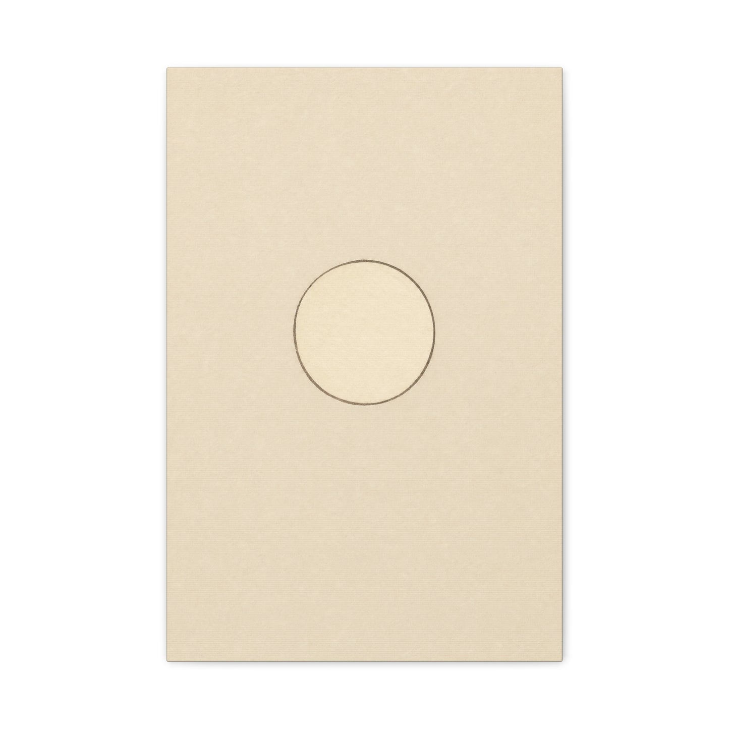 Minimalist Circle Canvas Wall Art - Neutral Geometric Line Print, Contemporary Beige Abstract Decor - Modern Bedroom Home Decoration, Living Room Wall Decor, Office Accent - Bedroom Home Decoration
