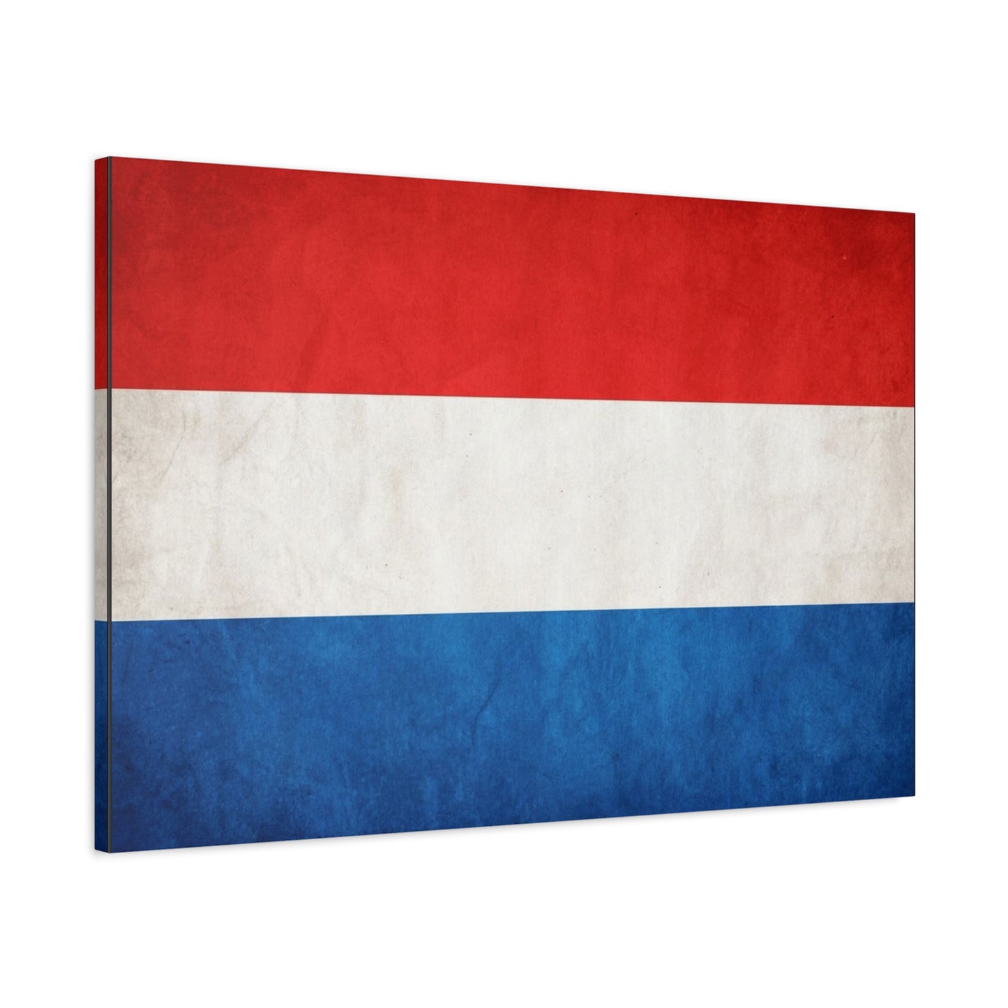 Netherlands Flag Canvas Wall Art - Dutch Tricolor Country Pride Decor, Vintage Style Cotton Print - Living Room Wall Decor, Office Accent - Bedroom Home Decoration - Bedroom Home Decoration