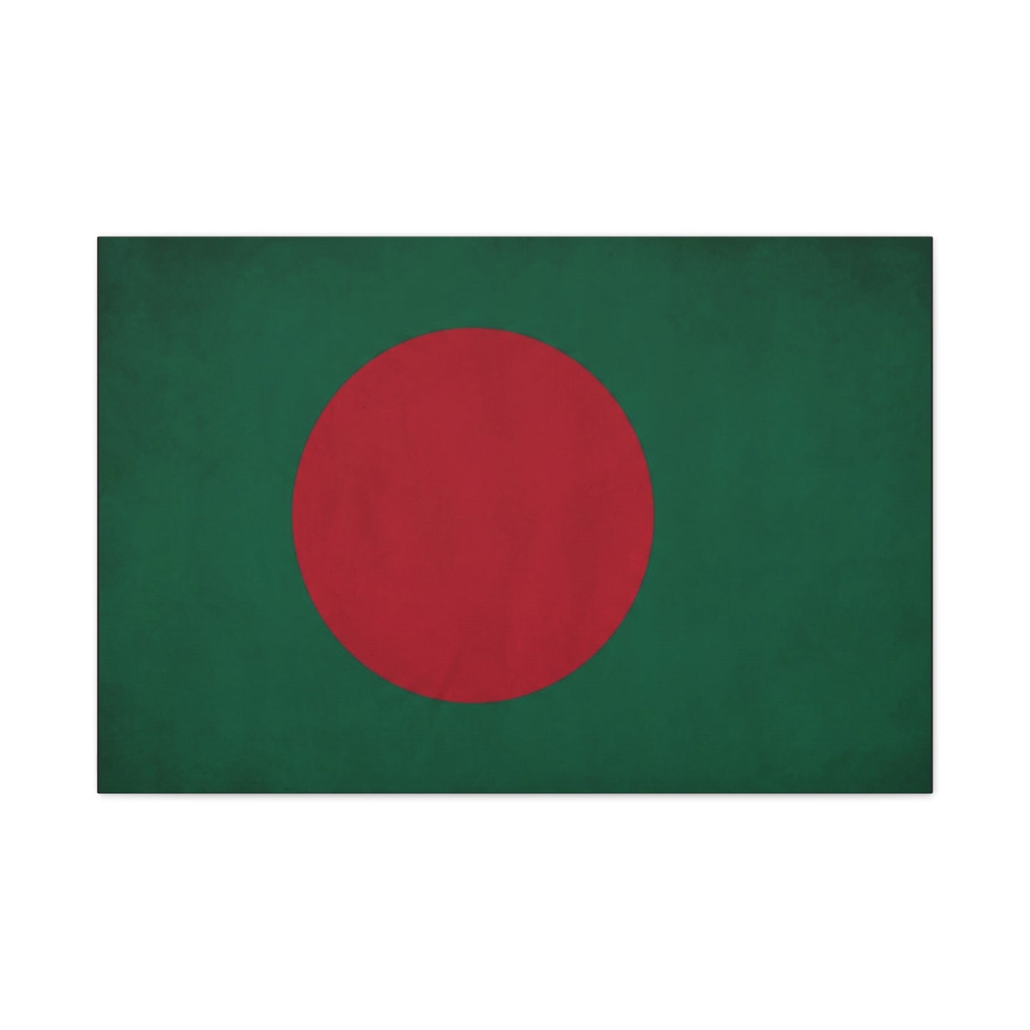 Bangladesh Flag Canvas Wall Art - Red Circle On Green National Flag Print - Minimalist Patriotic Decor - Living Room Wall Decor, Bedroom Home Decoration, Office Art - Bedroom Home Decoration