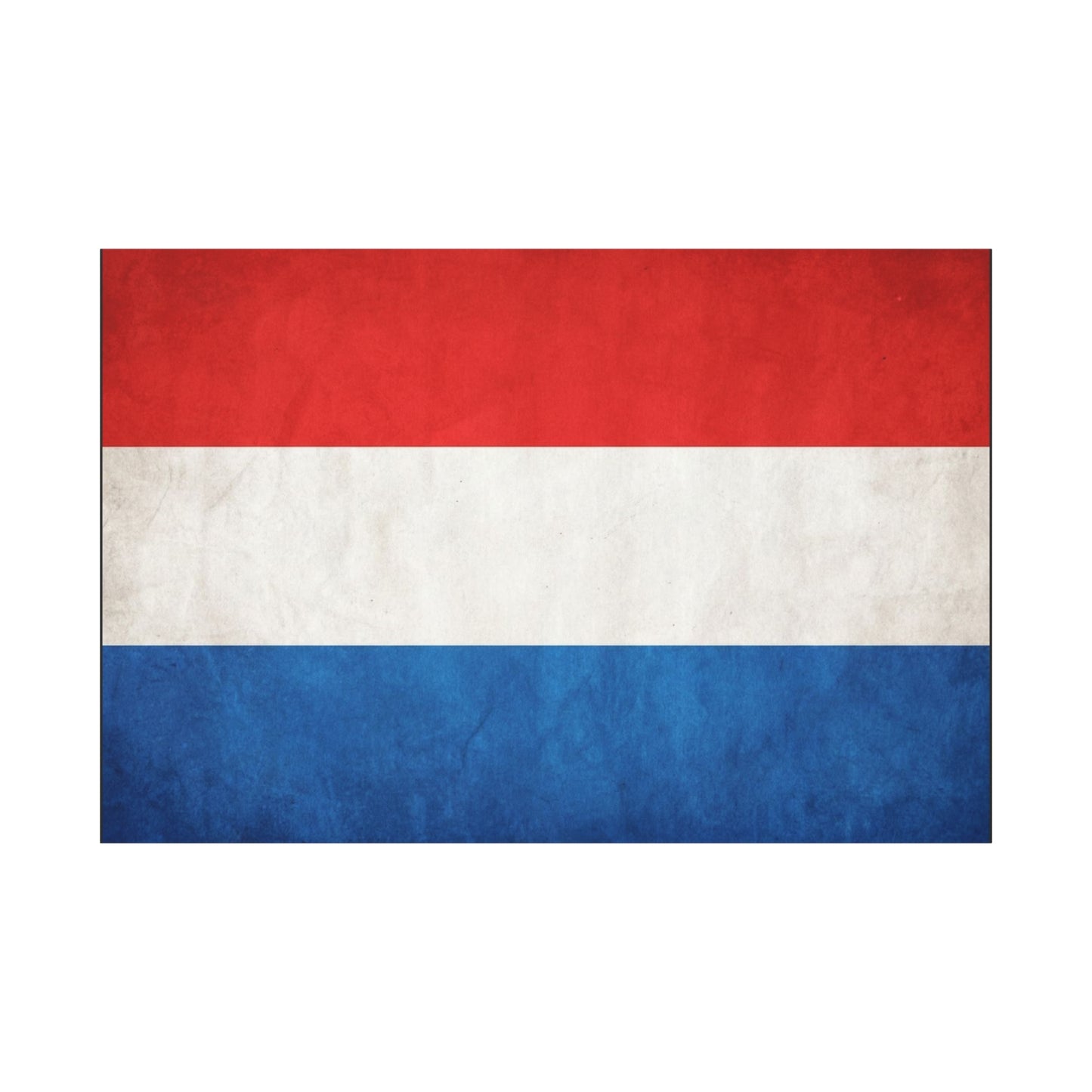 Netherlands Flag Canvas Wall Art - Dutch Tricolor Country Pride Decor, Vintage Style Cotton Print - Living Room Wall Decor, Office Accent - Bedroom Home Decoration - Bedroom Home Decoration