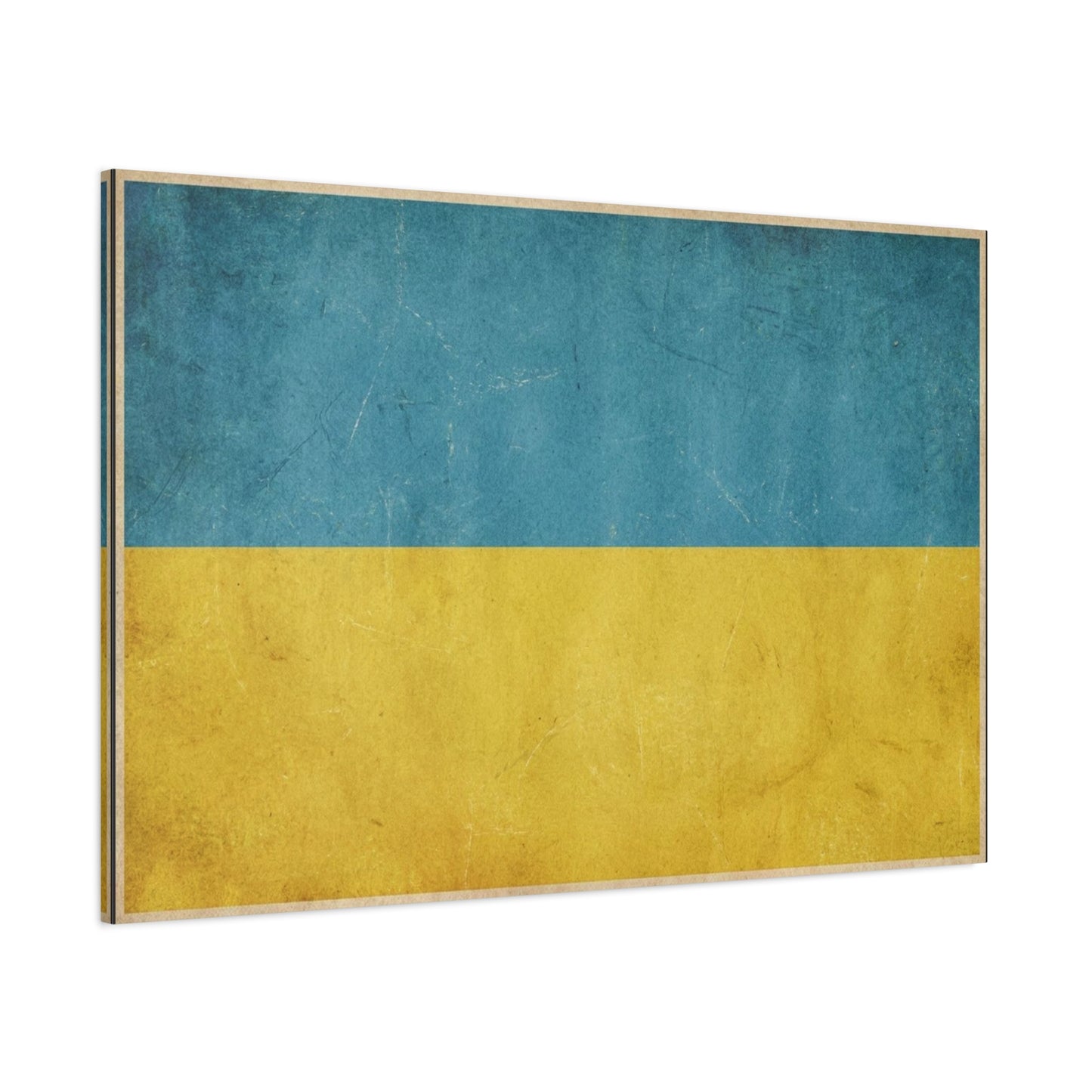 Ukraine Flag Canvas Wall Art - Blue And Yellow Distressed Country Print - Vintage Patriotic Decor, Matte Canvas Print - Living Room Wall Decor, Office Art - Bedroom Home Decoration - Ready to Hang