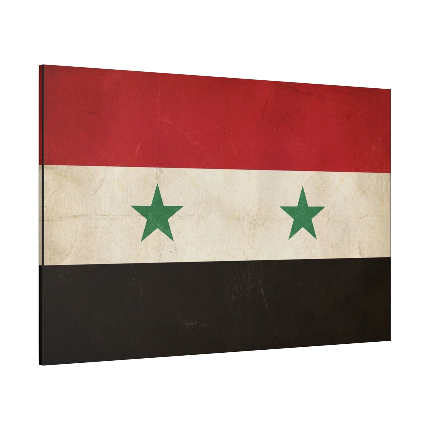 Syrian Flag Canvas Wall Art - Vintage Syria Flag Print, Distressed Patriotic Decor - Matte Canvas Wall Hanging - Living Room Home Decoration, Office Accent - Bedroom Home Decoration - Ready to Hang