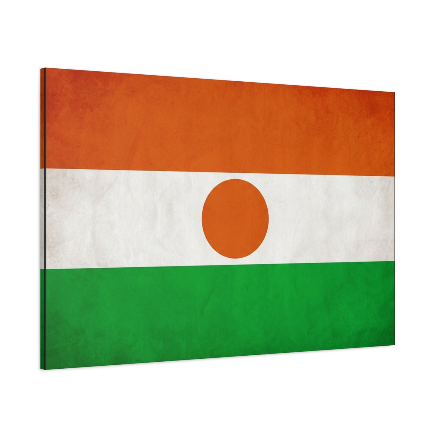 Niger Flag Canvas Wall Art - Orange White Green Tricolor With Central Sun Disc - Minimalist Patriotic Print - Living Room Wall Decor