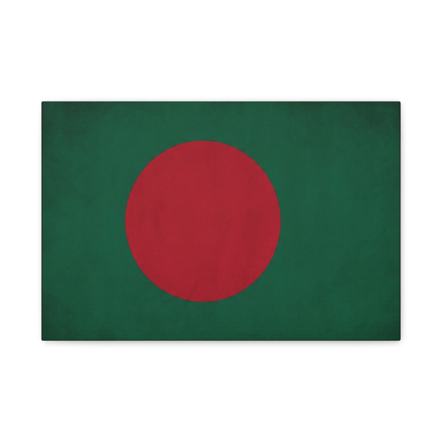 Bangladesh Flag Canvas Wall Art - Red Circle On Green National Flag Print - Minimalist Patriotic Decor - Living Room Wall Decor, Bedroom Home Decoration, Office Art - Bedroom Home Decoration