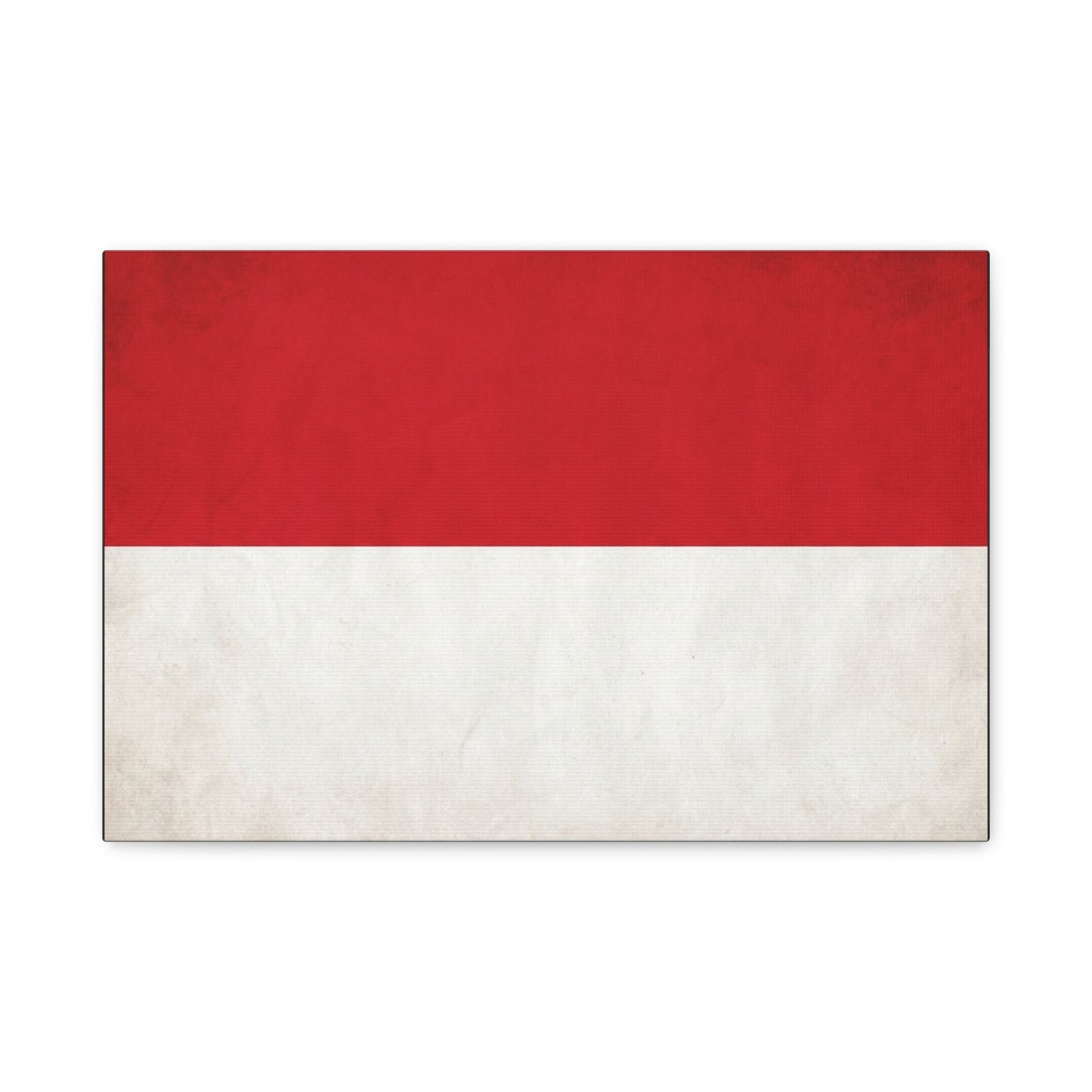 Indonesia Flag Canvas Wall Art - Red And White National Banner Print, Minimalist Patriotic Decor - Modern Cotton Canvas Style - Living Room Wall Decor - Bedroom Home Decoration - Cozy Reading Nook Art