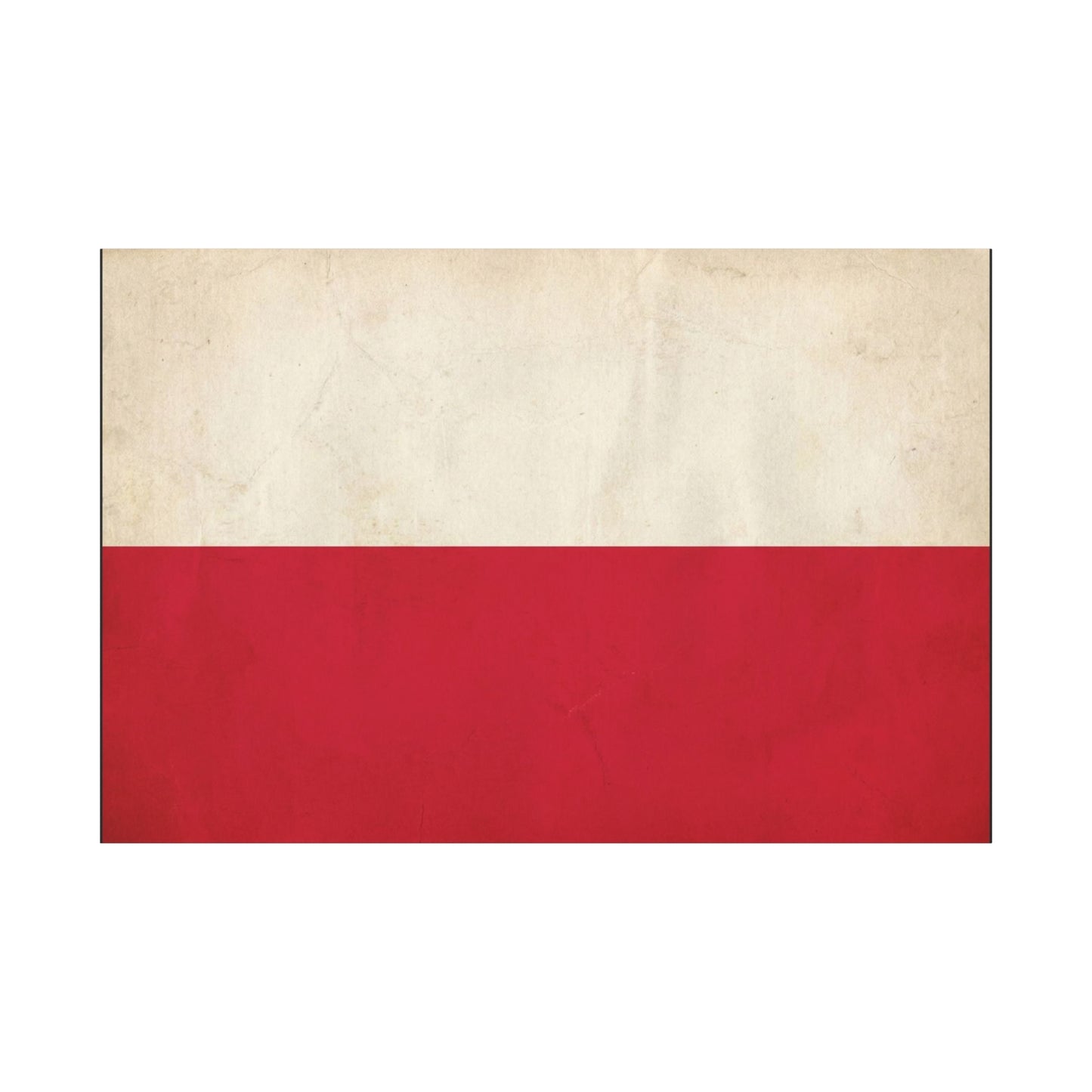 Poland Flag Canvas Wall Art - Vintage Red And White Polish Banner Print - Minimalist Patriotic Decor - Living Room Wall Decor, Bedroom Home Decoration - Bedroom Home Decoration - Cozy Reading Nook Art