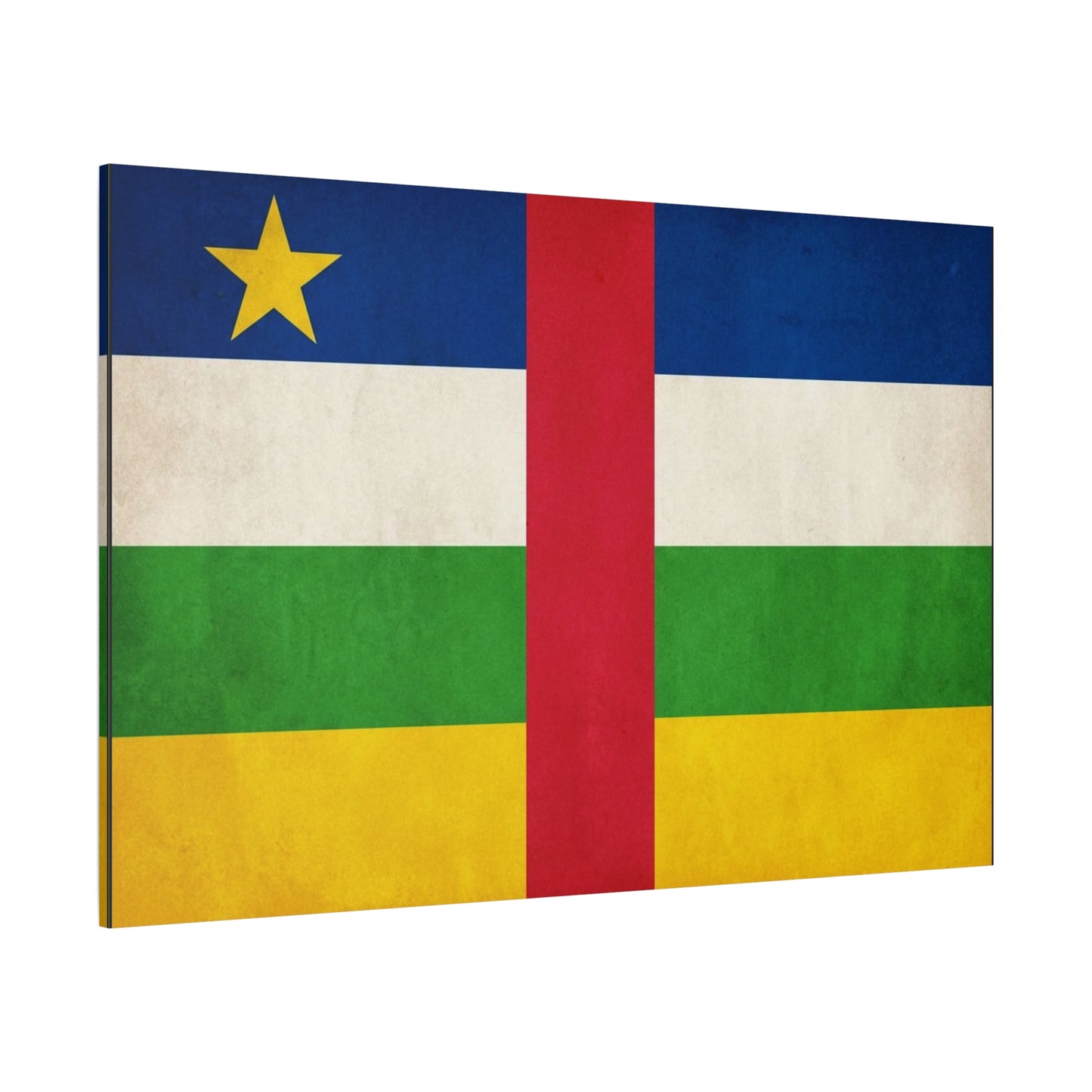 Central African Republic Flag Canvas Wall Art - Vintage National Pride Decor, Patriotic Color Block Print - Traditional Style - Living Room Wall Decor, Bedroom Home Decoration - Modern Farmhouse Style