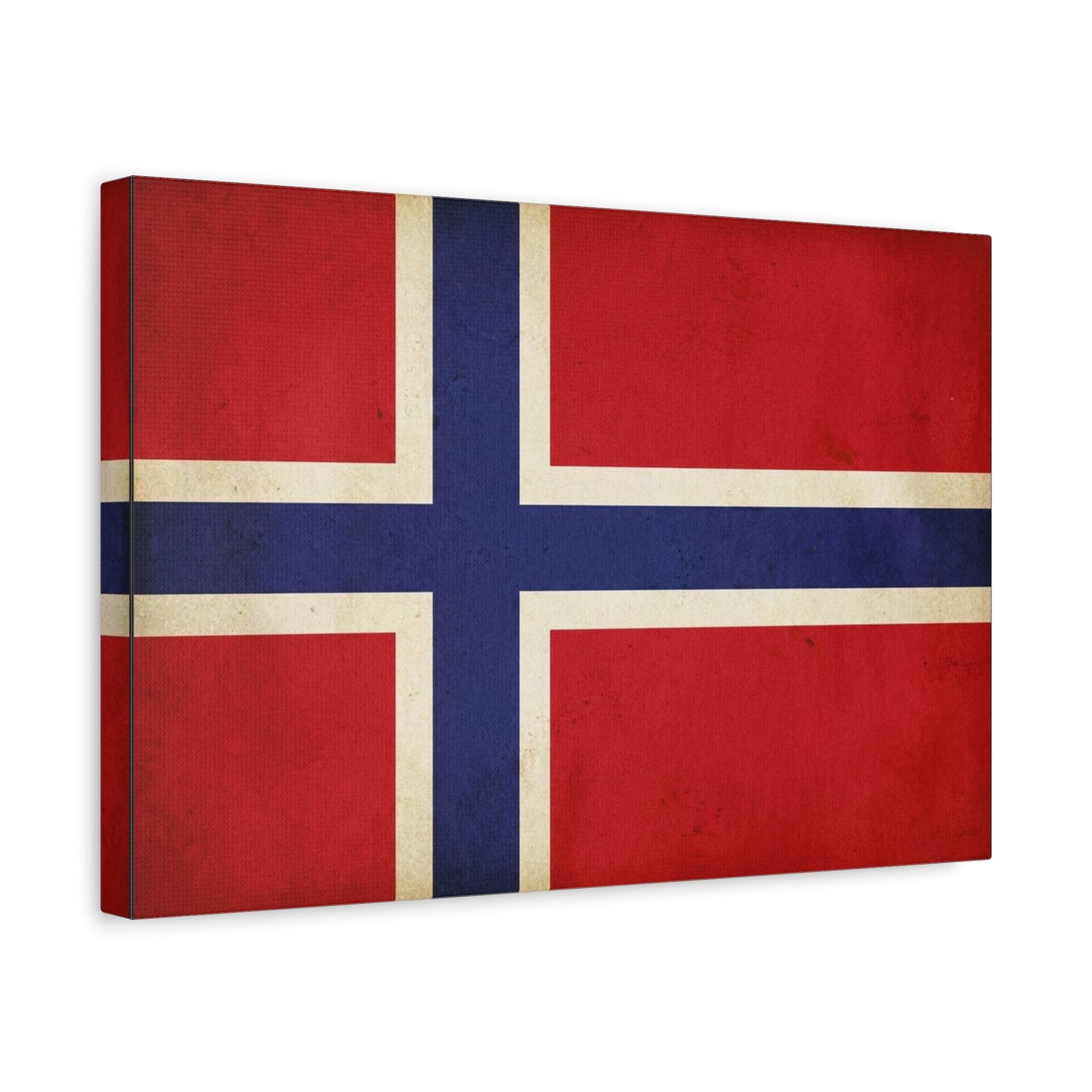 Iceland Flag Canvas Wall Art - Vintage Nordic Country Banner Print, Patriotic Red Blue White Design - Rustic Travel Style - Living Room Wall Decor, Bedroom Home Decoration - Bedroom Home Decoration