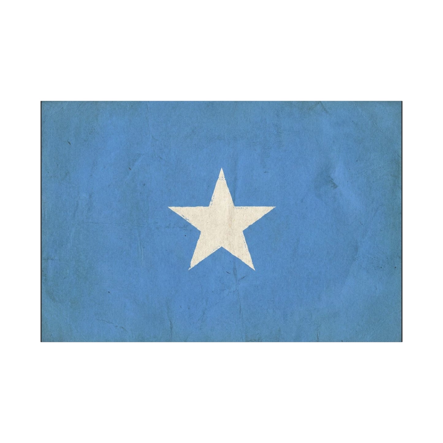 Somalia Flag Canvas Wall Art - Blue White Star Country Print, Vintage Minimalist Decor - Patriotic Artwork For Living Room, Office Wall Decor, Bedroom Home Decoration - Bedroom Home Decoration