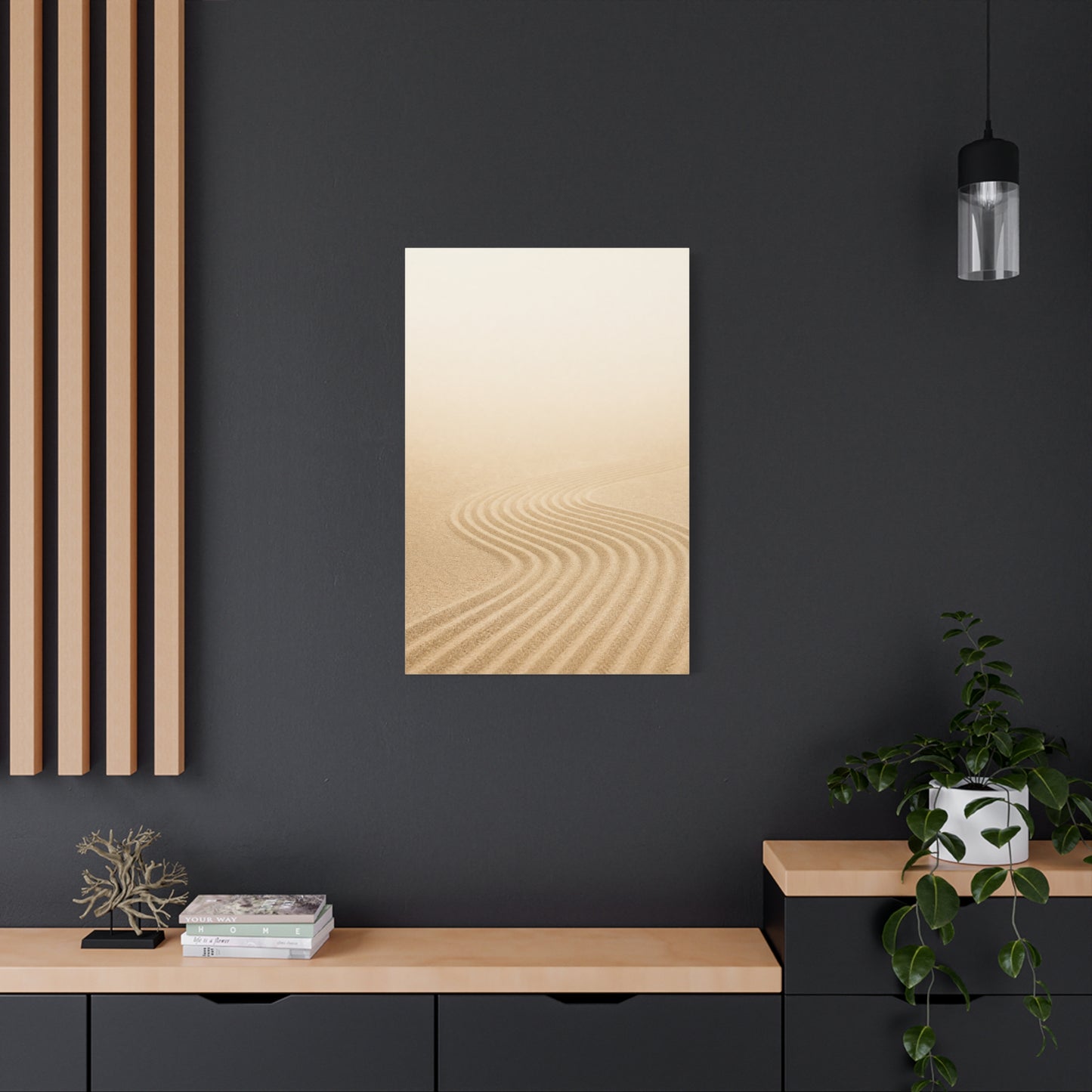Minimalist Desert Sand Dune Canvas Wall Art - Neutral Landscape Print, Contemporary Zen Decor, Matte Cotton Artwork For Bedroom, Living Room, Meditation Space, Modern Home Accent - Office Wall Art