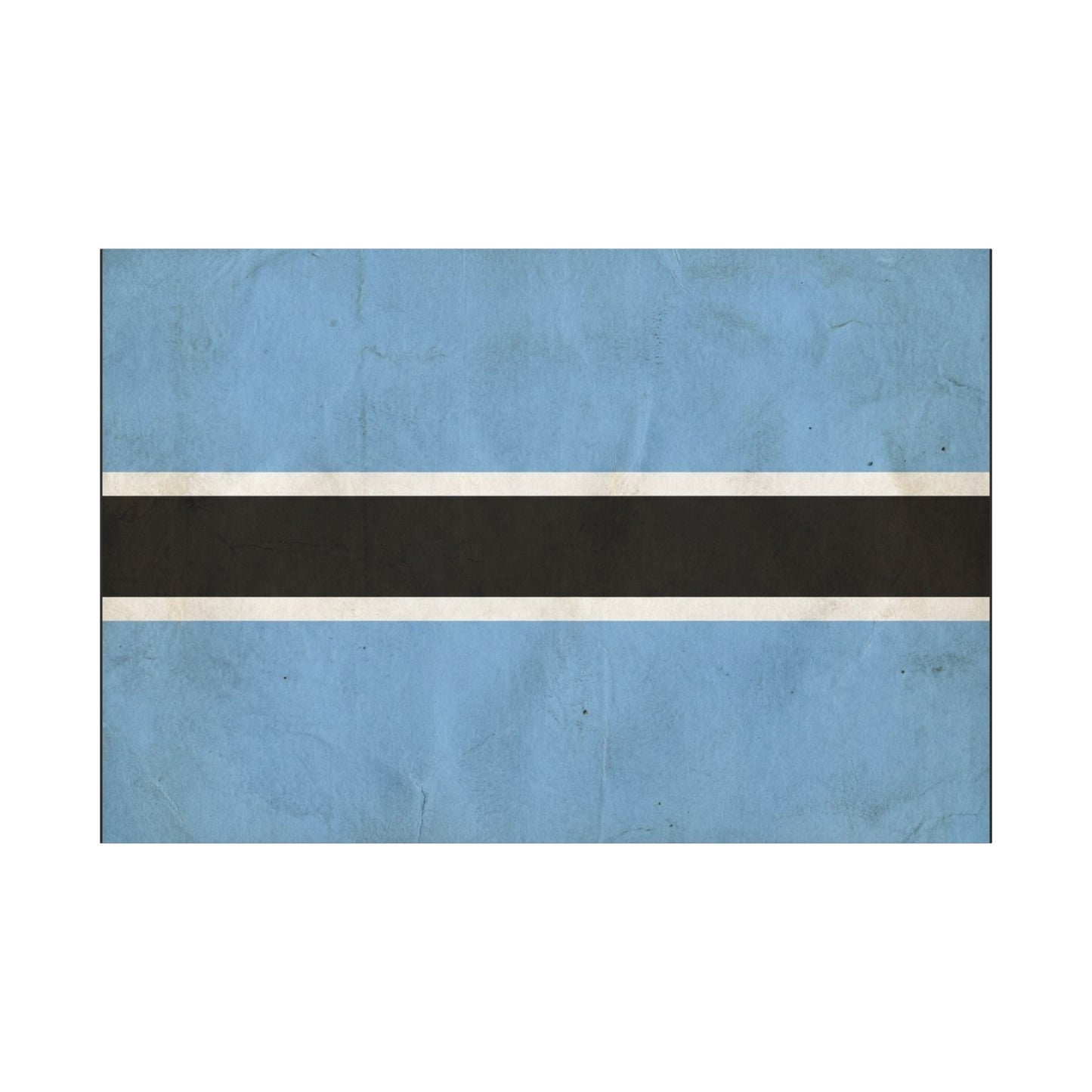 Botswana Flag Canvas Wall Art - Blue Black White Stripe National Print - Minimalist Patriotic Decor, Contemporary Wall Hanging, Living Room Home Decoration - Bedroom Home Decoration - Ready to Hang
