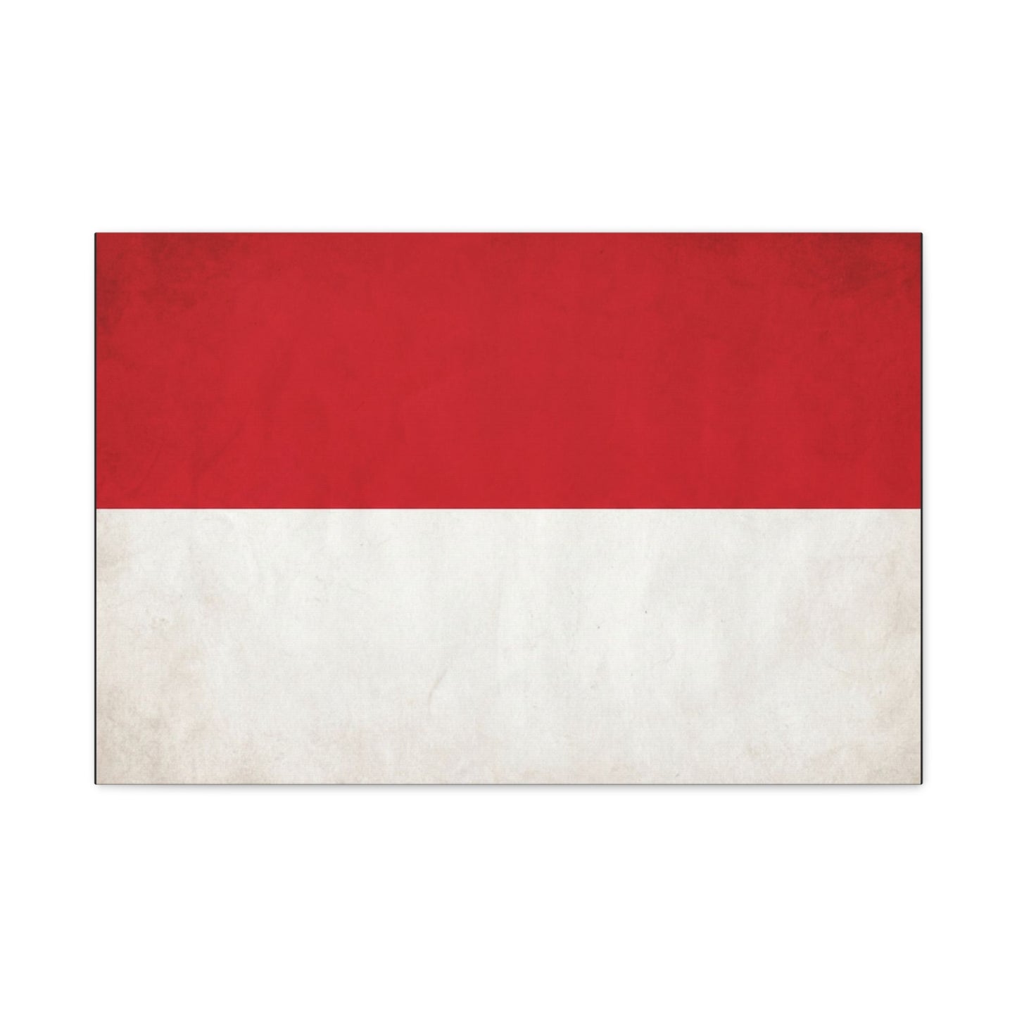 Indonesia Flag Canvas Wall Art - Red And White National Banner Print, Minimalist Patriotic Decor - Modern Cotton Canvas Style - Living Room Wall Decor - Bedroom Home Decoration - Cozy Reading Nook Art