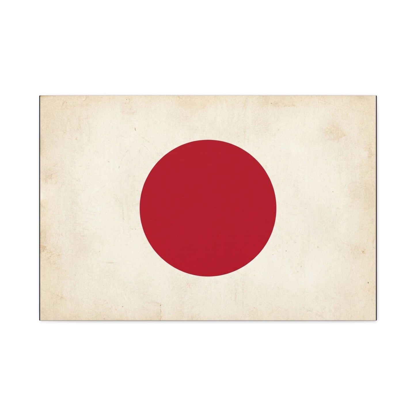 Japan Flag Canvas Wall Art - Minimalist Red Sun Graphic Print, Vintage Neutral Background - Matte Cotton Artwork - Modern Living Room Wall Decor, Office Art, Dorm Accent - Bedroom Home Decoration