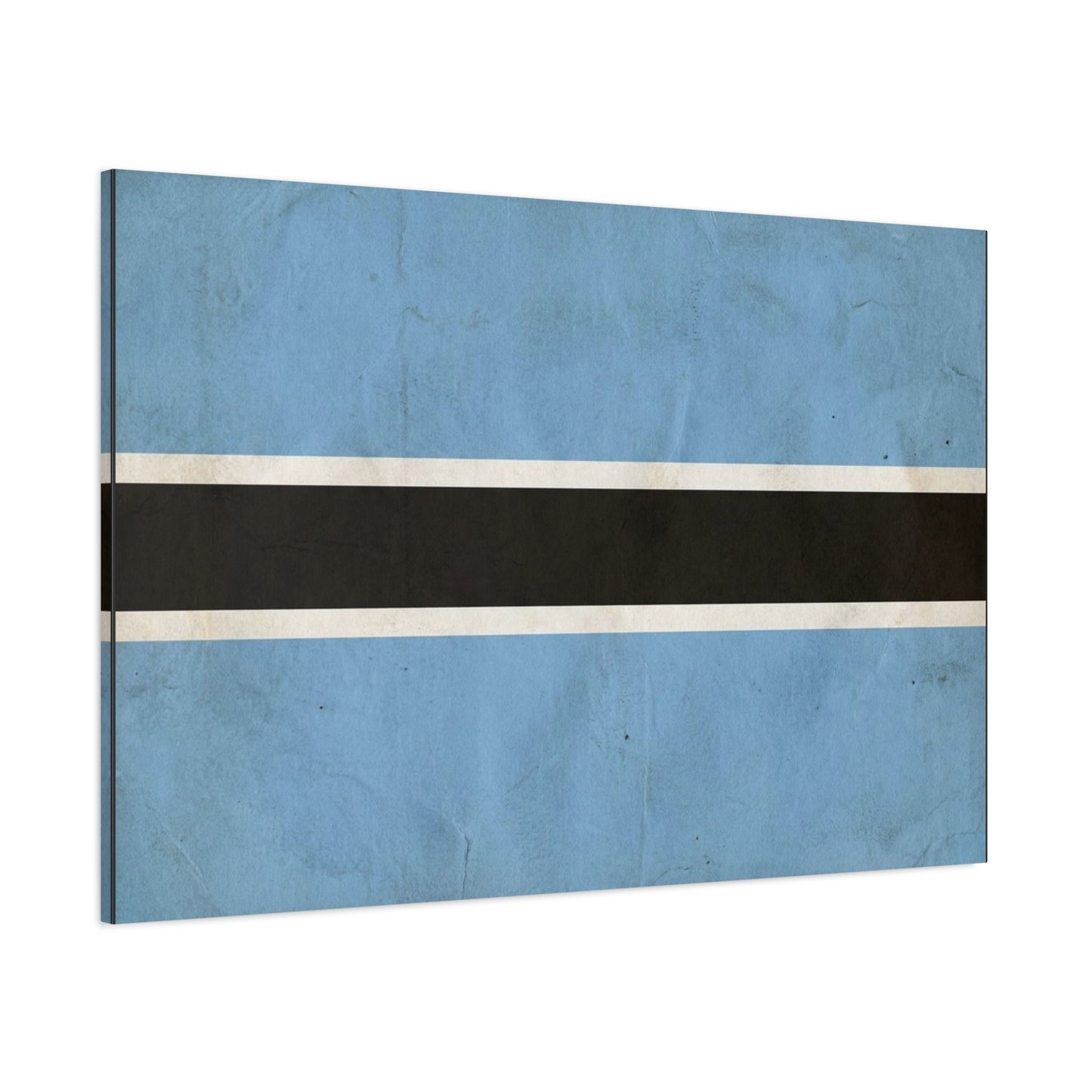 Botswana Flag Canvas Wall Art - Blue Black White Stripe National Print - Minimalist Patriotic Decor, Contemporary Wall Hanging, Living Room Home Decoration - Bedroom Home Decoration - Ready to Hang
