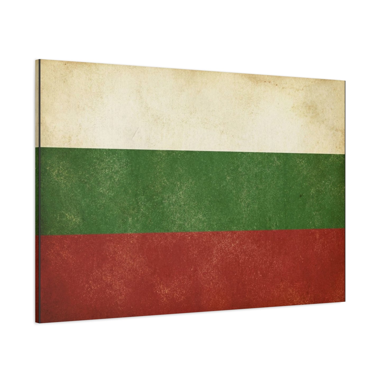 Bulgaria Flag Canvas Wall Art - Vintage Bulgarian Flag Print, Patriotic Tricolor Wall Decor - Distressed Cotton Canvas - Rustic Minimalist Style For Living Room, Office, Dorm - Bedroom Home Decoration