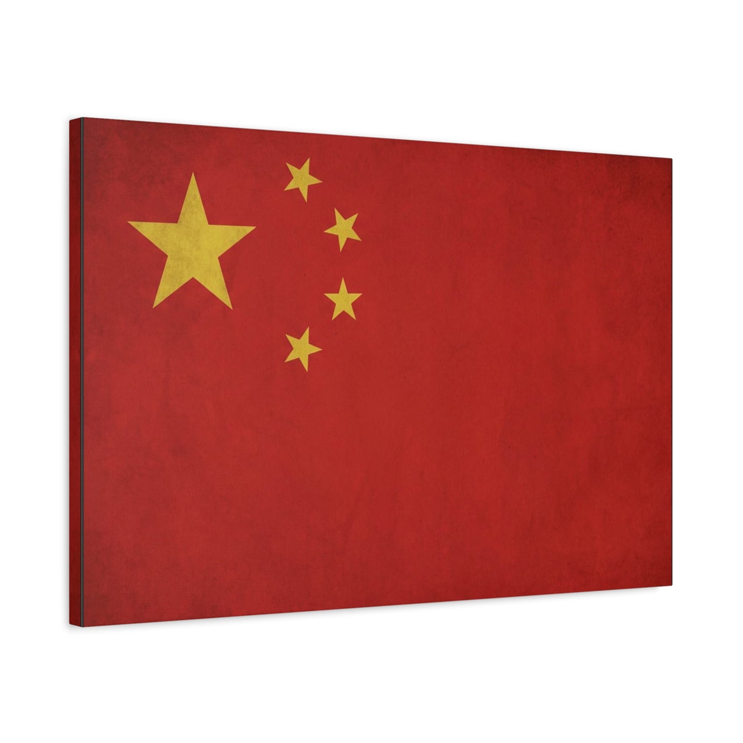 China Flag Canvas Wall Art - Red And Yellow Five Star National Banner Print - Vintage Patriotic Style, Living Room Wall Decor, Bedroom Home Decoration, Office Art Accent - Bedroom Home Decoration