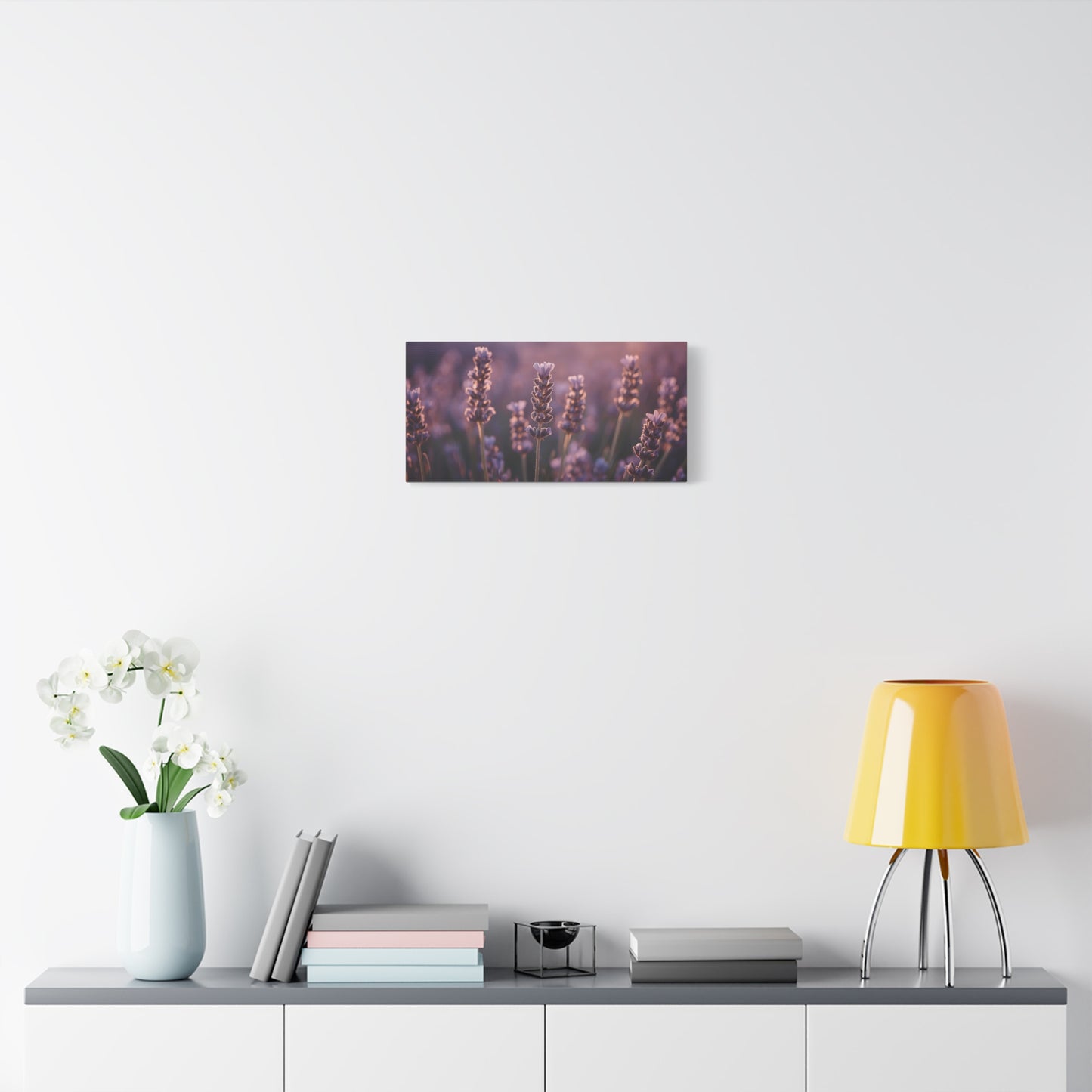 Lavender Field Canvas Art Print - Soft Purple Botanical Art Print, Cotton Matte Decor - Serene Bedroom Accent, Living Room Decoration, Spa Style Interior, Office Display - Living Room Wall Decor