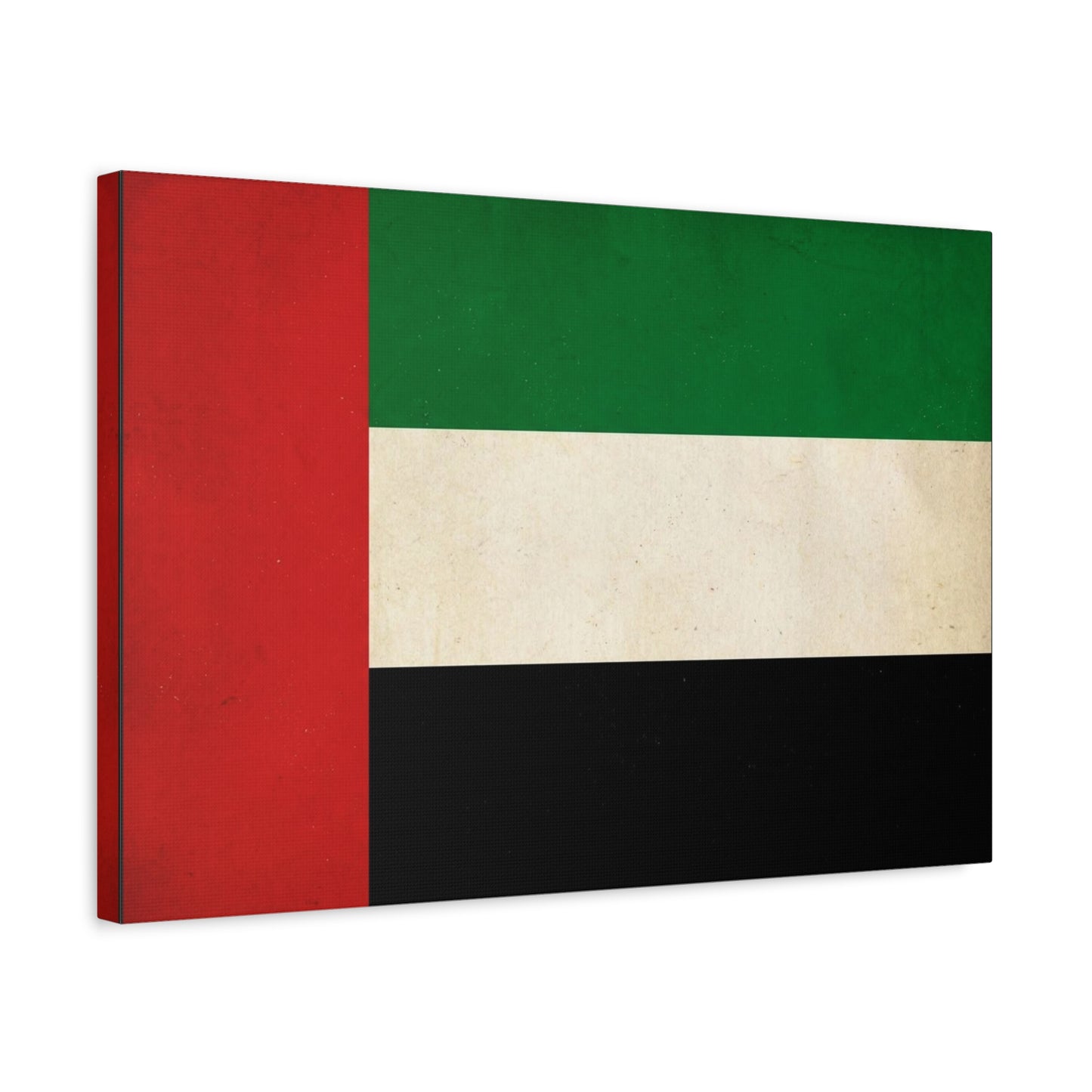 United Arab Emirates Flag Canvas Wall Art - Vintage National Pride Decor, Distressed UAE Banner Print - Patriotic Minimalist Style - Living Room Wall Decor, Office Accent - Bedroom Home Decoration