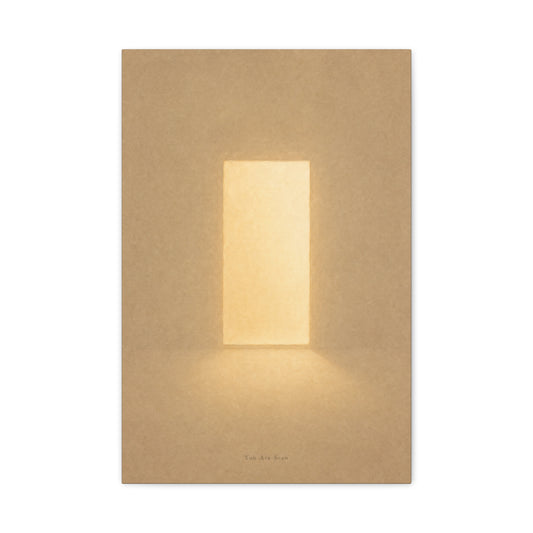 "You Are Seen" Minimalist Canvas Wall Art - Abstract Light Doorway Print, Neutral Beige Modern Home Decor - Contemporary Bedroom Wall Decor, Meditation Space Accent - Ready to Hang - Ready to Hang