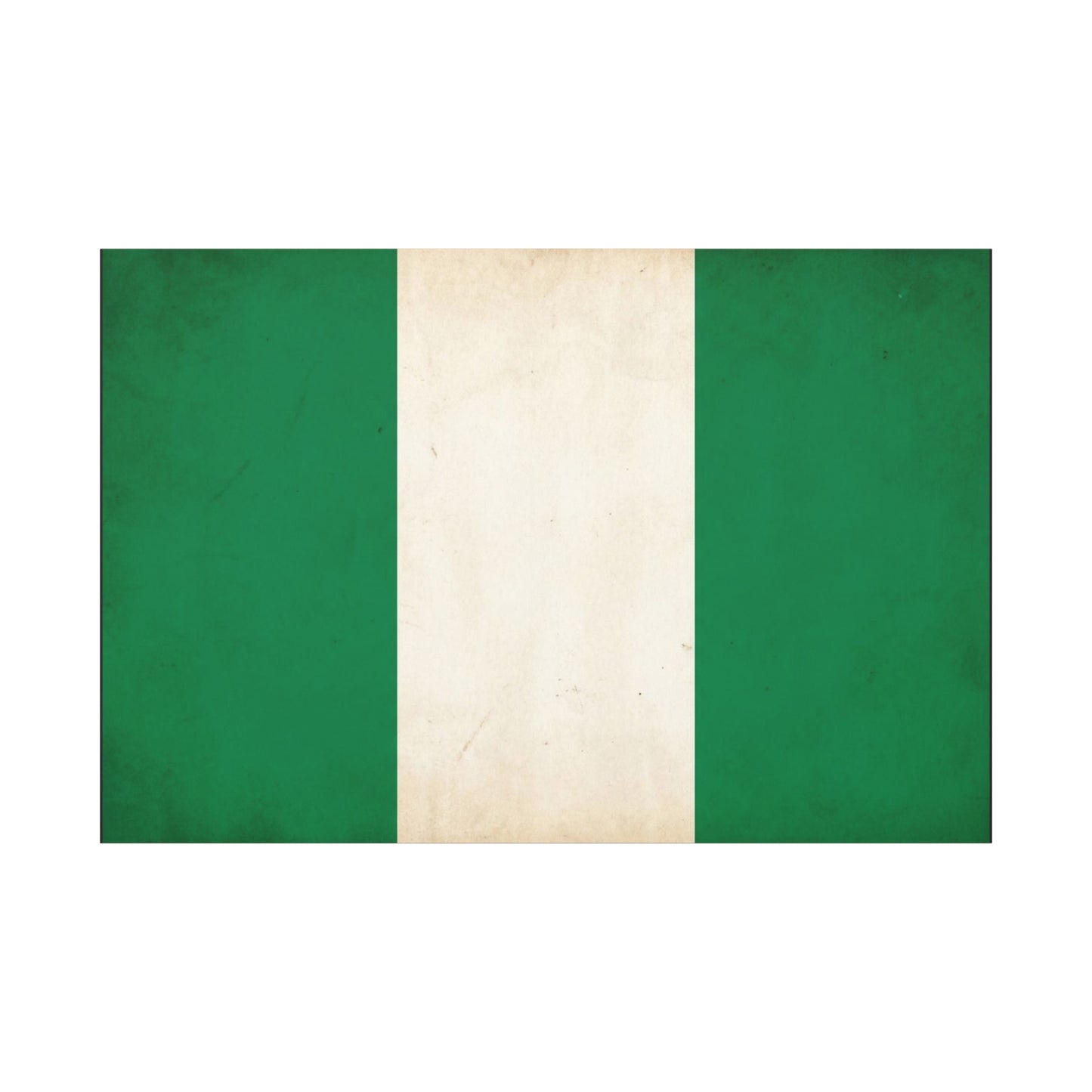 Nigeria Flag Canvas Wall Art - Vintage Green White Stripe National Print - Minimalist Patriotic Decor, Cotton Canvas Artwork, Living Room Wall Decor, Office Home Decoration - Bedroom Home Decoration
