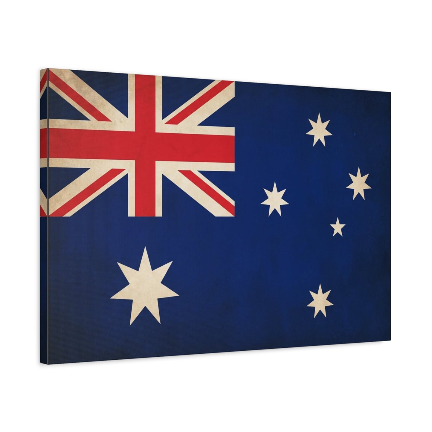 Australian Flag Canvas Wall Art - Vintage Nation Pride Decor, Blue Southern Cross Print, Patriotic Typography Style, Living Room Wall Decor - Bedroom Home Decoration - Bedroom Home Decoration