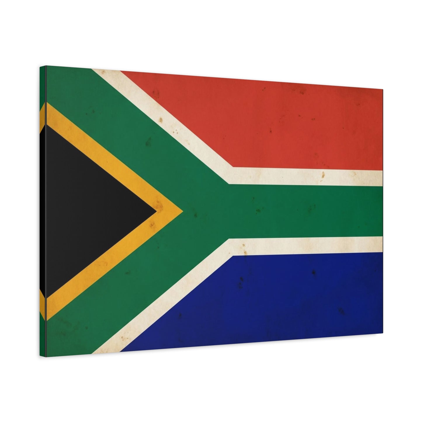 South Africa Flag Canvas Wall Art - Vintage National Pride Decor, Patriotic Country Print, Textured Cotton Artwork, Living Room Wall Decor, Office Display - Ready to Hang - Bedroom Home Decoration