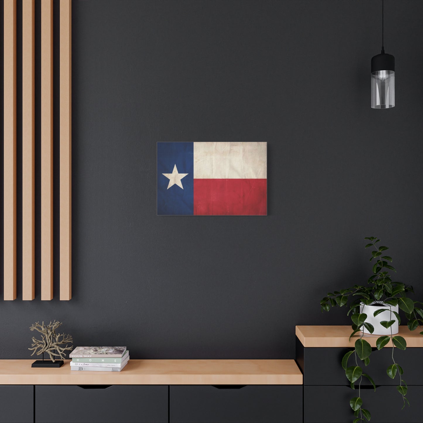 Texas Flag Canvas Wall Art - Vintage Lone Star State Print, Rustic Patriotic Decor - Matte Cotton Artwork - Living Room Wall Decor, Office Accent - Bedroom Home Decoration - Bedroom Home Decoration